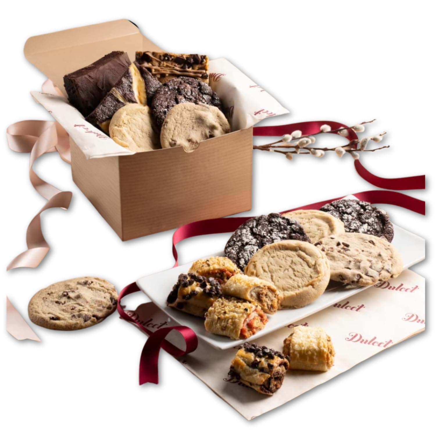 Dulcet's Cookies and Brownies - Great Gift For All Occassions - Variety of Different Flavored Handmade Cookies and Brownies - Gift Basket for Birthdays, Thank You, Sympathy, Get Well, and More.