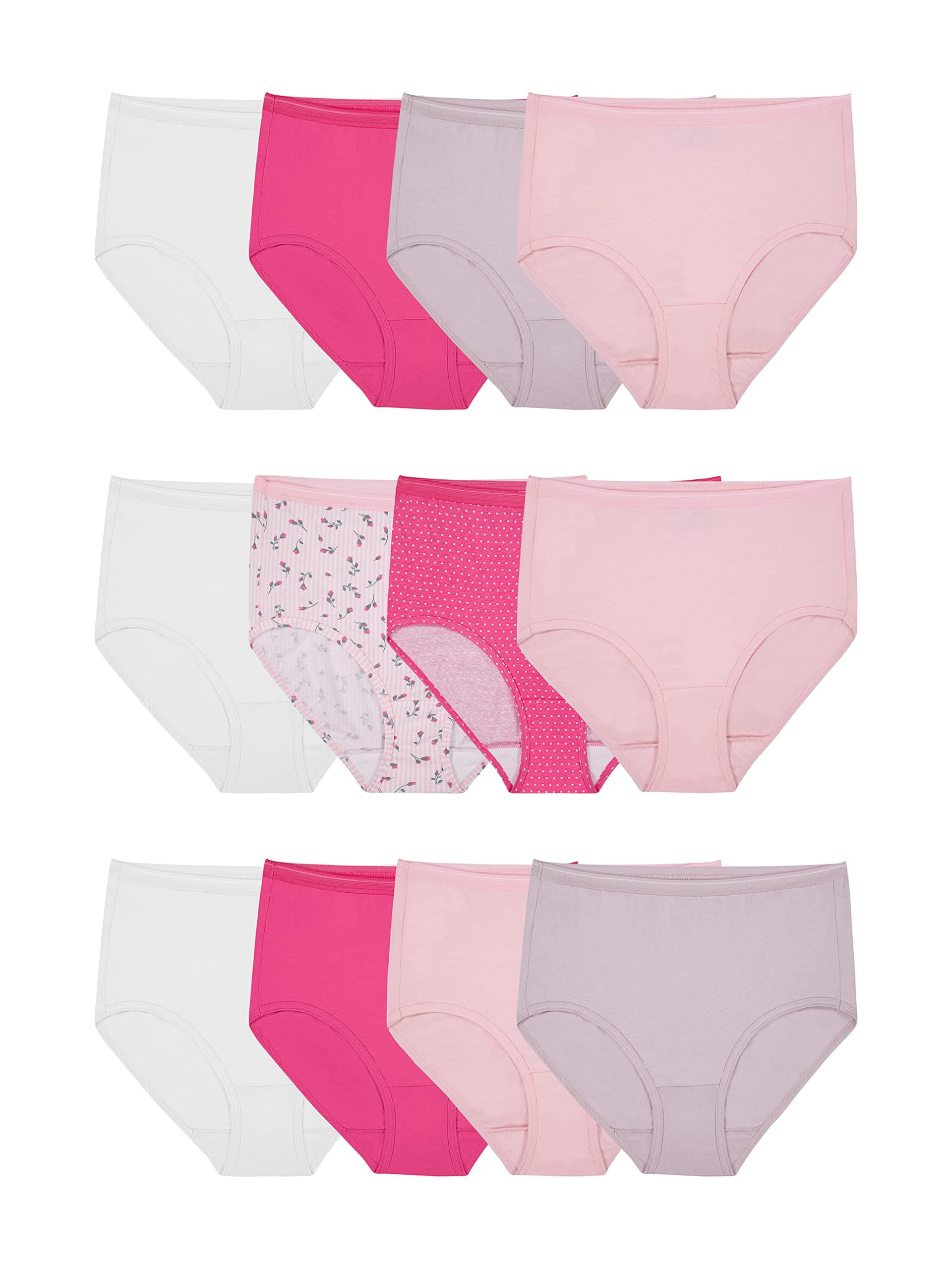 Fruit of the Loom Women's 6 pack Cotton Brief Panties
