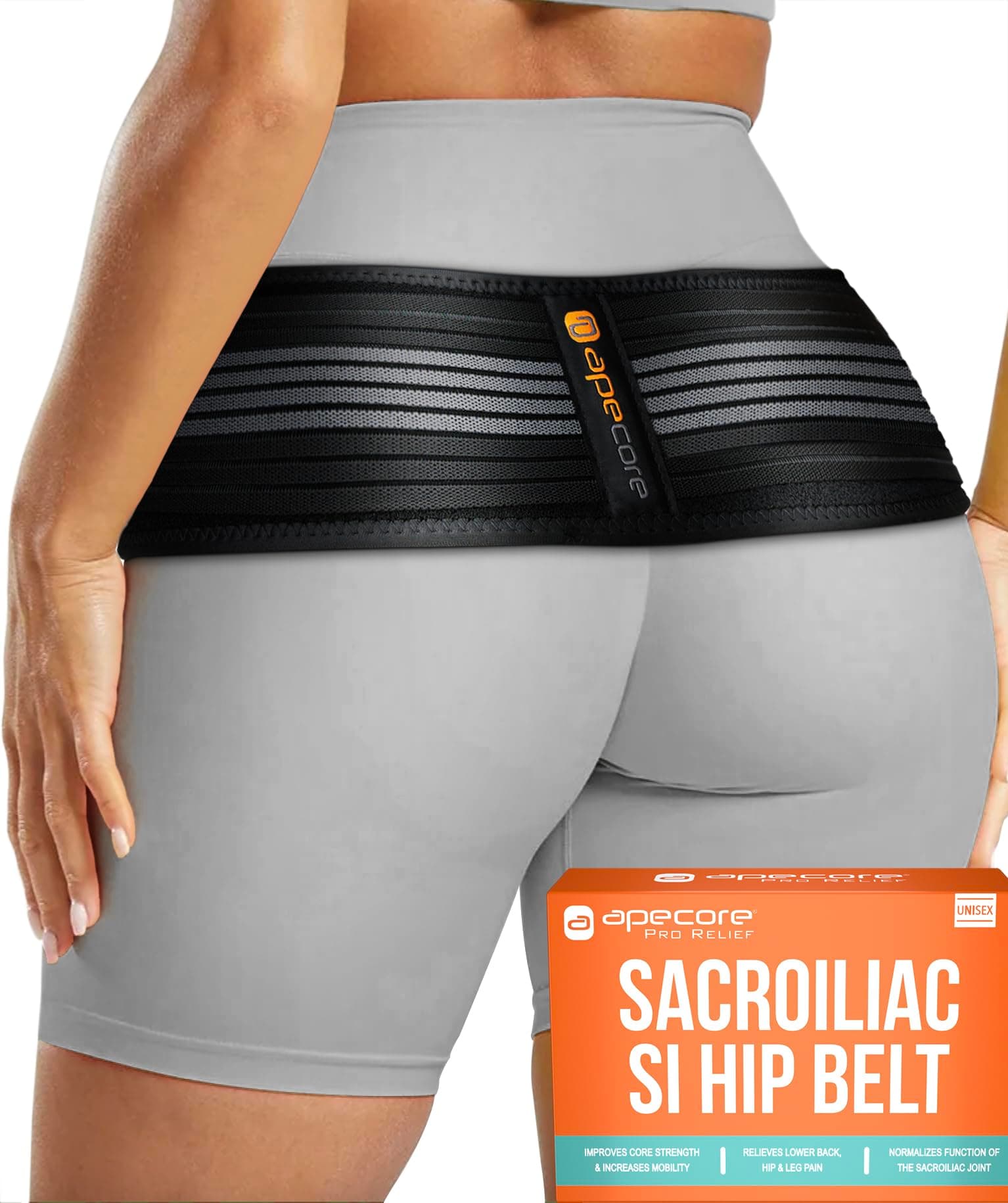 Sacroiliac Hip SI Belt for Women and Men That Alleviates Sciatic, Pelvic, Lower Back, Leg and Sacral Nerve Pain Caused by Si Joint Dysfunction| Hip Brace Support (XL-XXL)