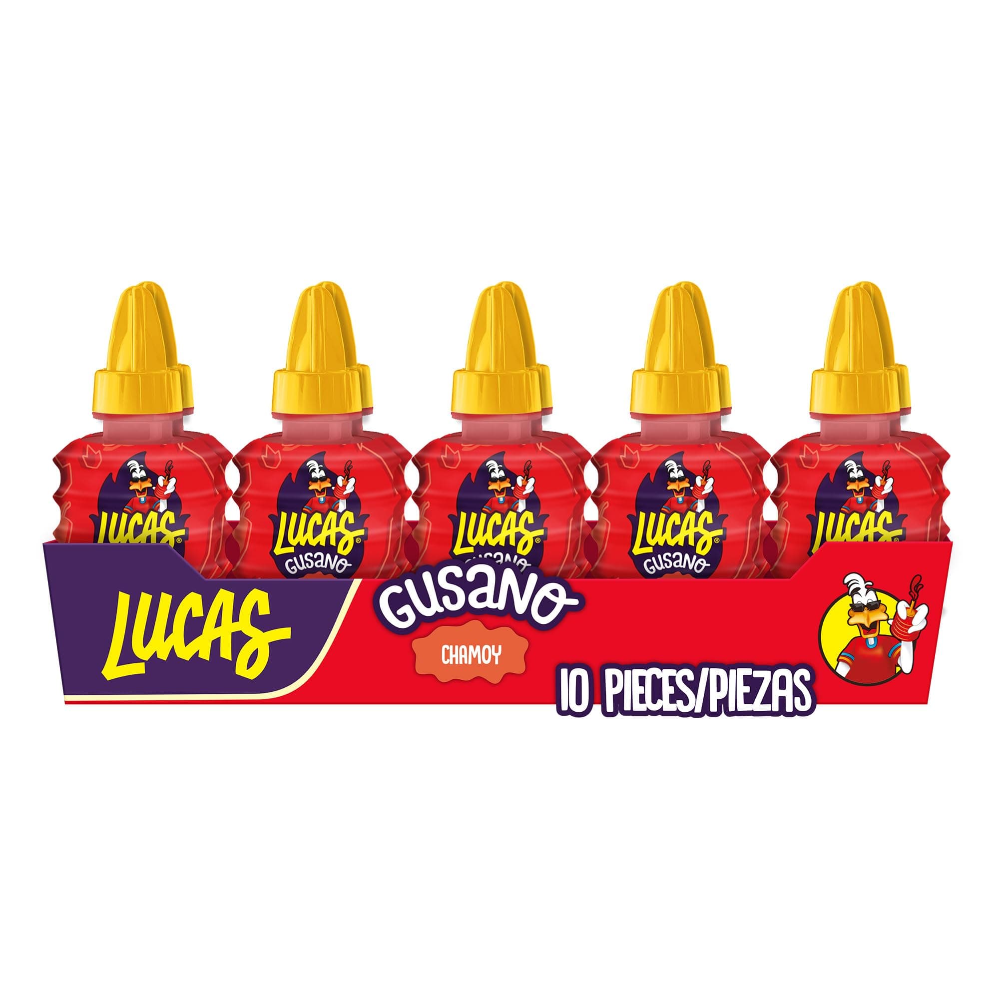 Chamoy Flavored Hot Liquid Candy, Gusano, 10 Pieces, 1.26 Ounces (Pack Of 10)