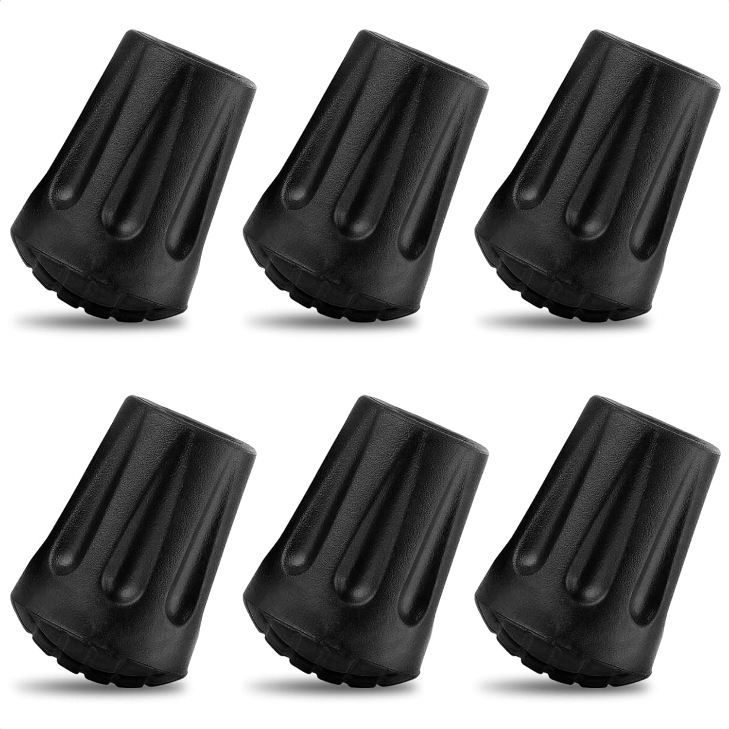 6 Pcs Hiking Pole Tips Hiking Accessories - Cane Rubber Tips Replacement Hiking Stick Grip Replacement Walking Cane Tips Hiking Poles for Hiking Gear - Camping Accessories Hiking Sticks Trekking Poles