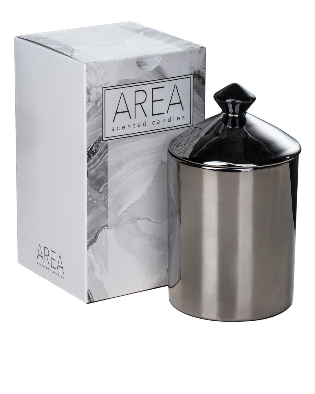 Scented Candles By AREA. 100% Soy Wax Aromatherapy Candle- Argento Design (Ocean Scent)