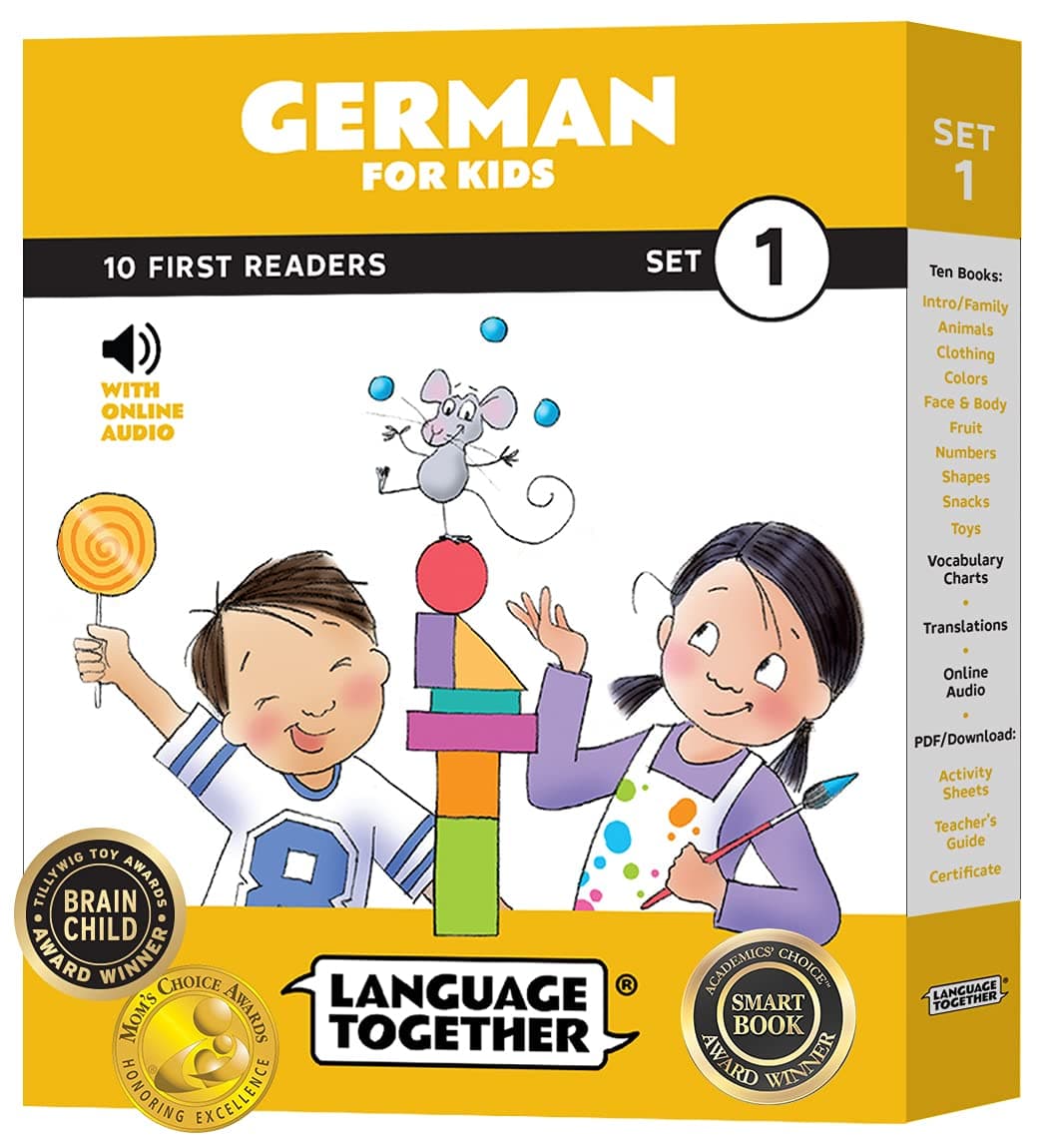 German for Kids: 10 First Reader Books with Online Audio (Beginning to Learn German) Set 1 by Language Together