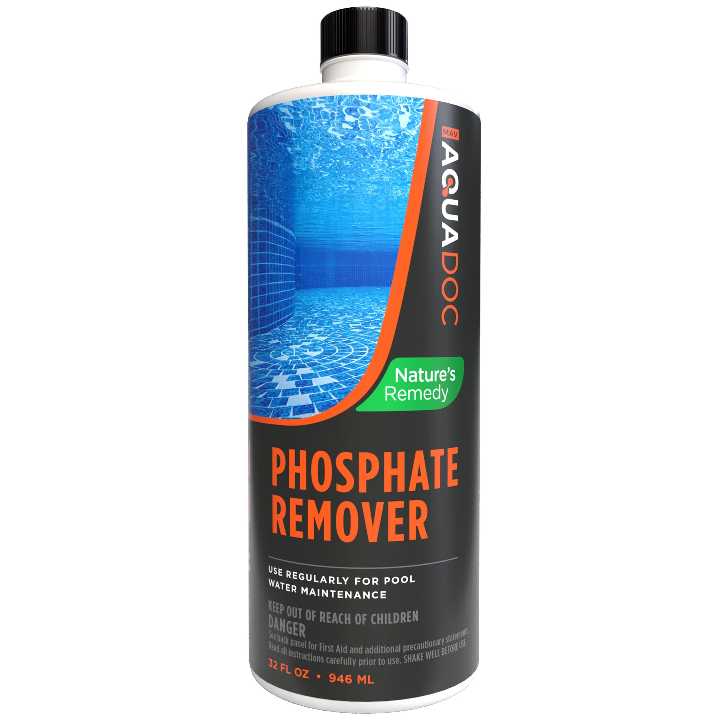 Pool Phosphate Remover - Fast Acting, Maximum Strength Phosphate Removal Pool Chemical - Perfect for Pool Openings to Make Your Pool Phosphate Free - AquaDoc (32 oz)