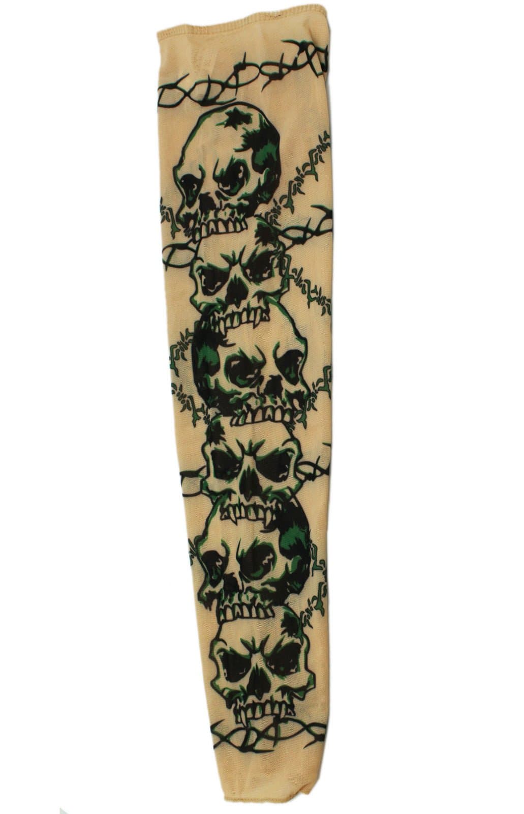 Barbed Wire and Skulls Tattoo Sleeve for Guys and Girls