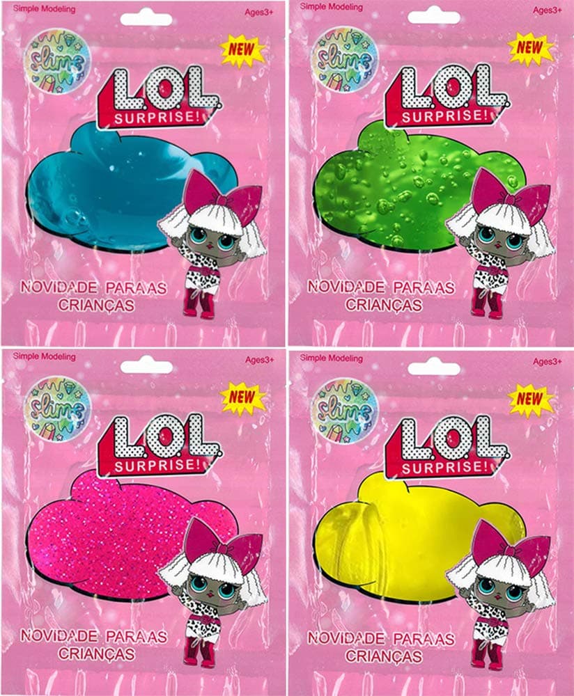 Tedemel-Slime in Packets (04) LOL Dolls Slime Super Soft Toy for Over 3 Years Old Kids Safe and Non Toxic