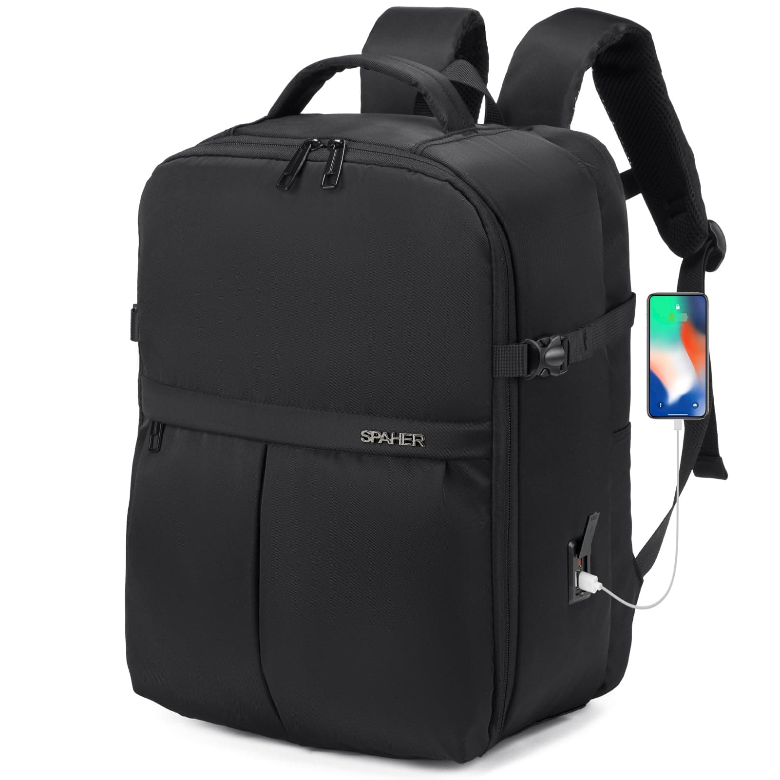 Cabin Bag 40x30x20 Wizzair Travel Backpack Underseat Carry on Bag Luggage Laptop Backpack 15.6 Inch with USB Hand Luggage Backpack for Travel Work School