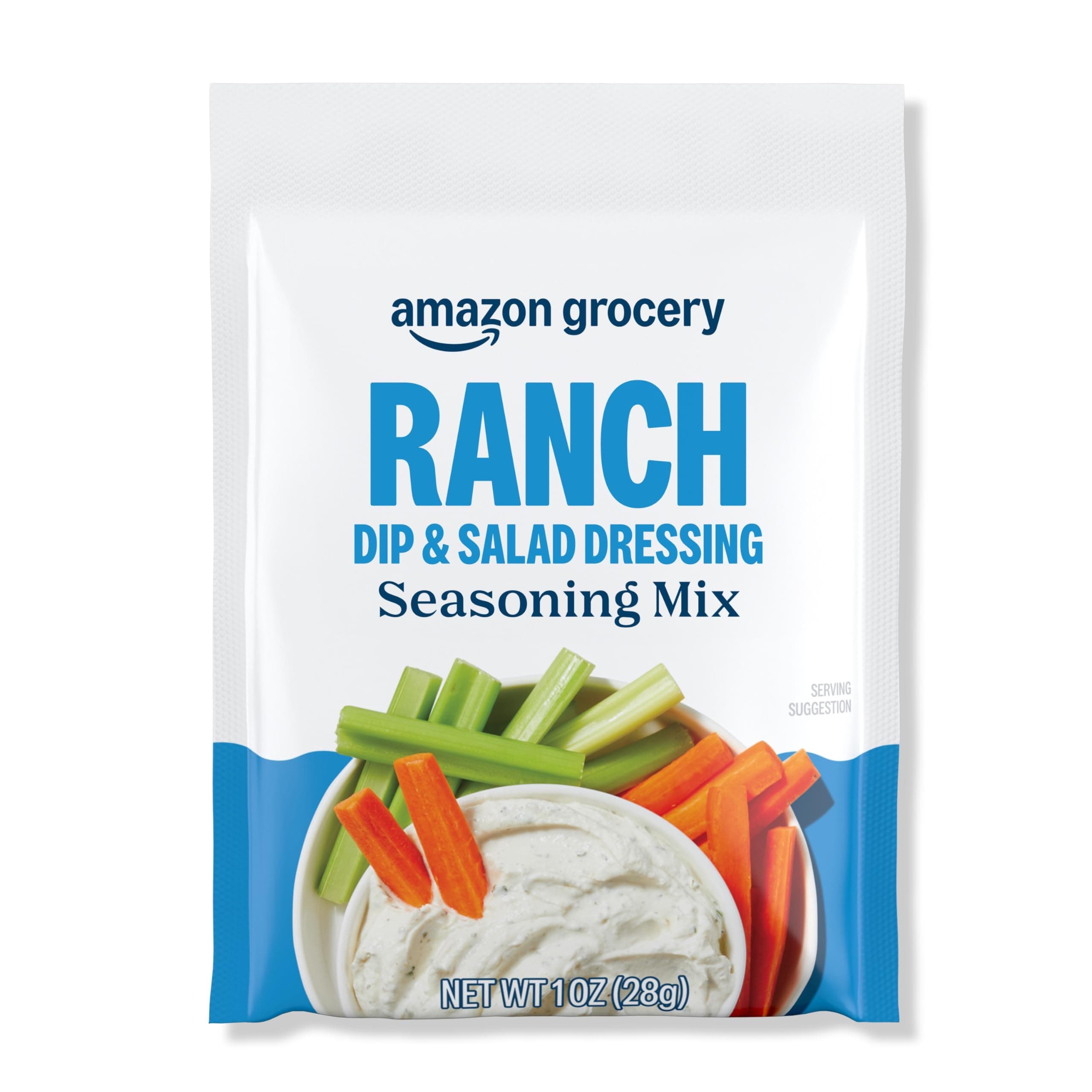 Amazon Grocery, Ranch Dip & Salad Dressing Seasoning Mix, 1 Oz (Previously Happy Belly, Packaging May Vary)