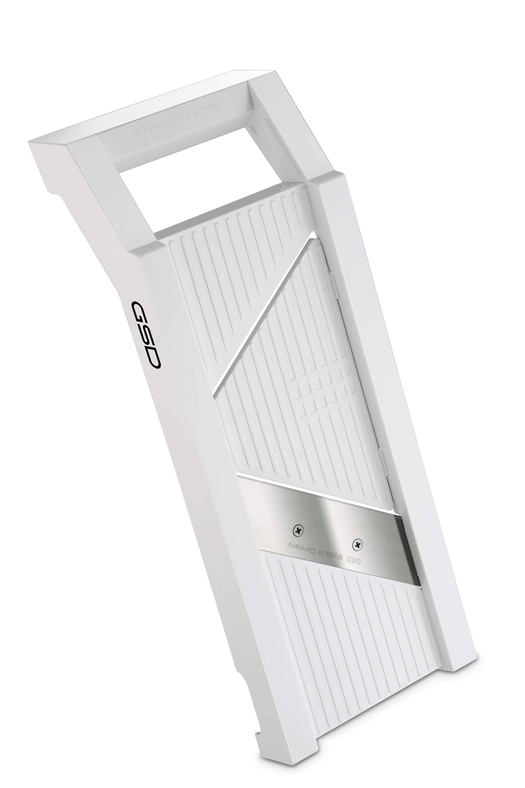 GSD Universal Vegetable Slicer with 5 Changeable Blades, Stainless Steel, White, 30 x 11 x 5.99 cm