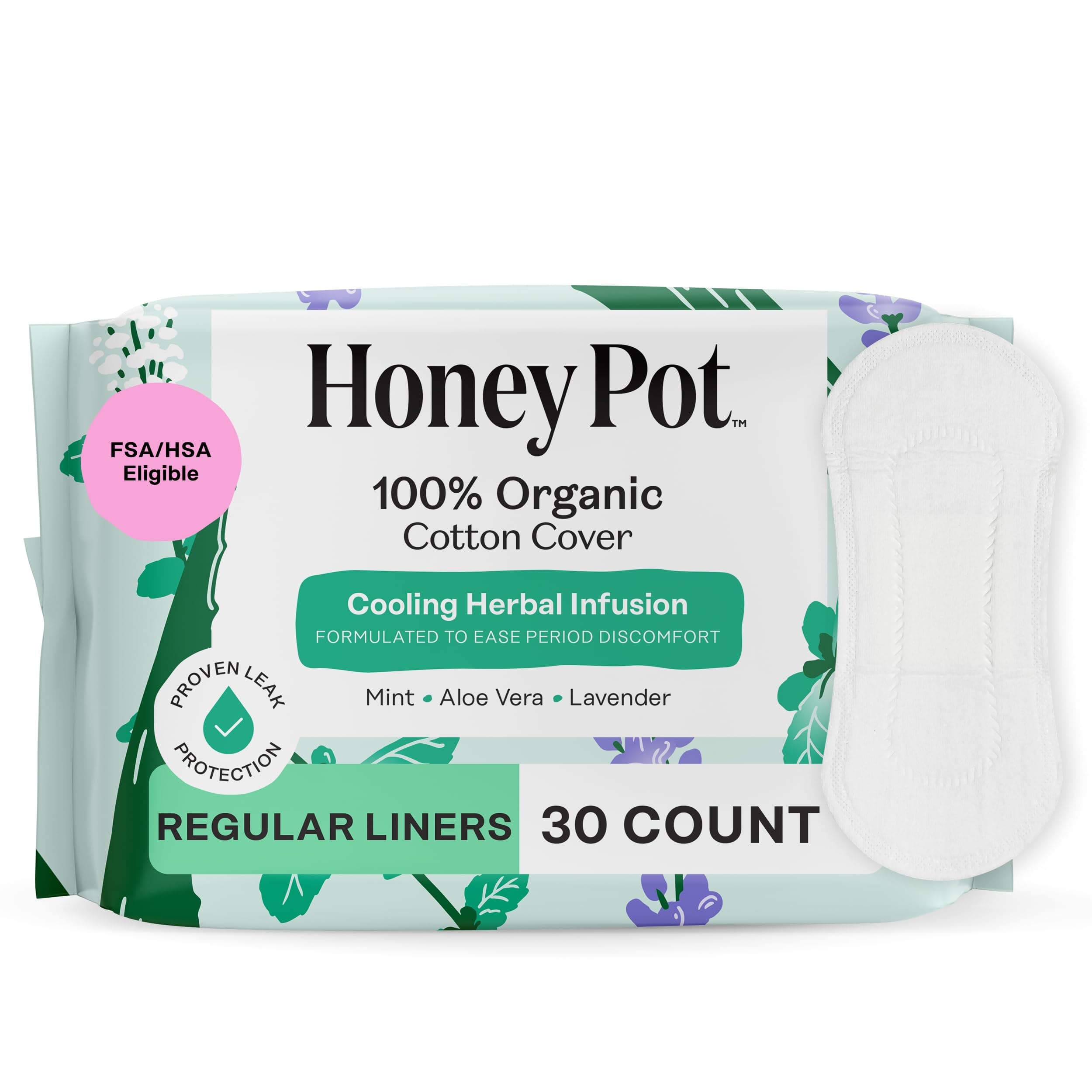 The Honey Pot Company - Herbal-Infused Pantiliners Everyday - 30 Pad(s)
