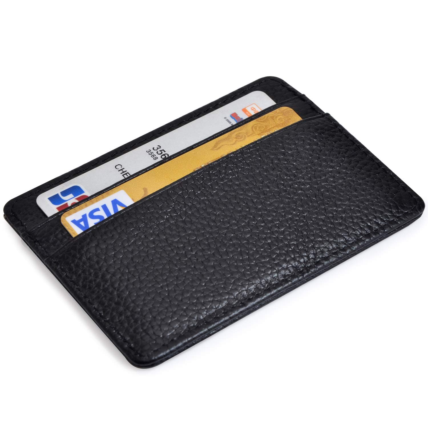Credit Card Holder Slim Wallet Leather Minimalist Wallet with ID Window