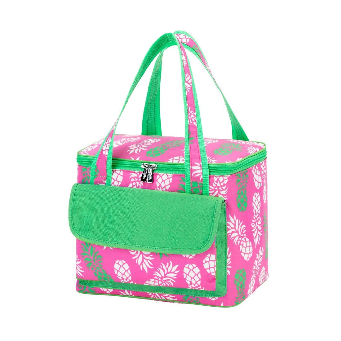 High Fashion Print Collapsible Soft Cooler Bag Tote that can be Personalized or Monogrammed (Pineapple of My Eye)