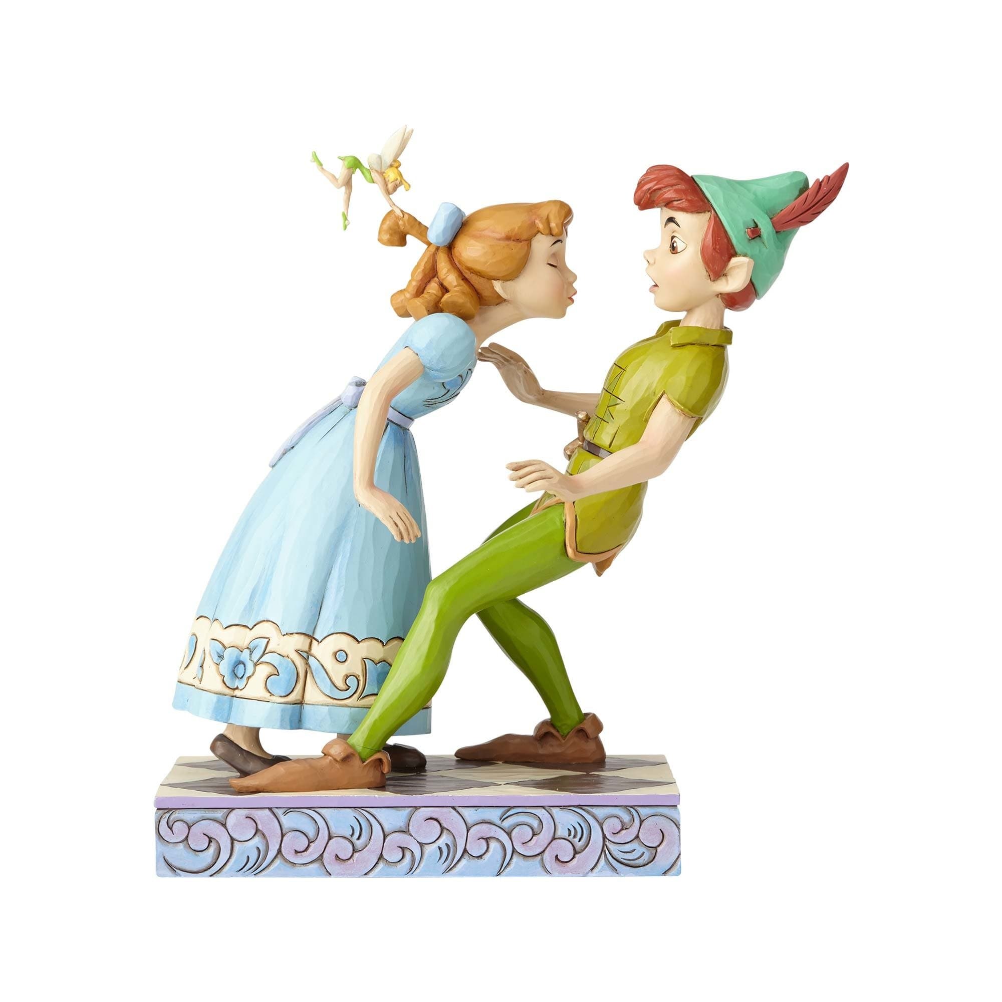 Disney Traditions By Jim Shore 65Th Anniversary Peter Pan And Wendy Stone Resin, 7.6” Figurine, 7.6 Inches, Multicolor