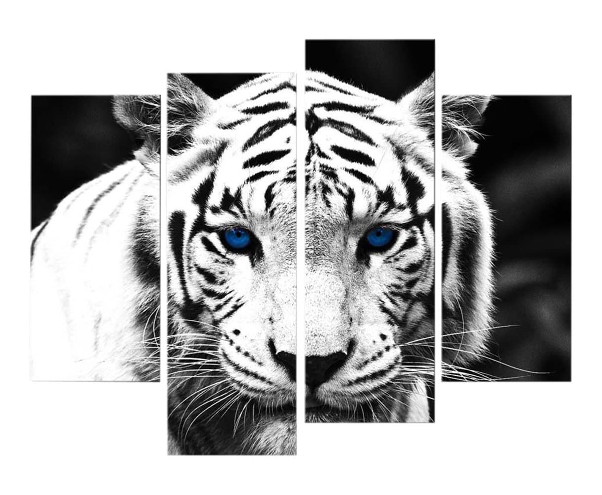 Very artistic Giclee Artwork Black and White Tiger Lie On Rock Wall Art Painting Pictures Print On Canvas Animal The Picture For Home Modern Decoration
