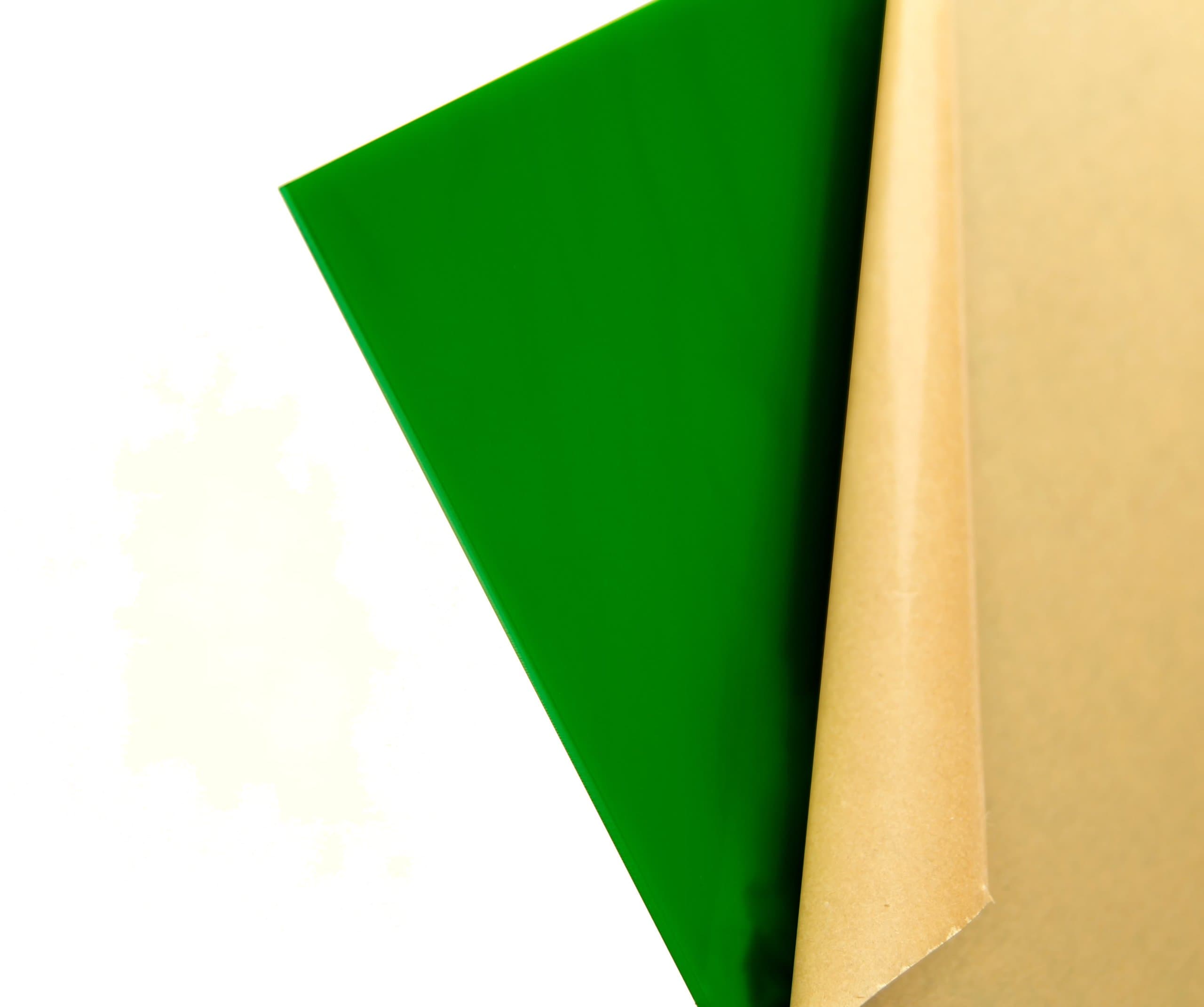 Cast Acrylic Sheet - .118" Thick, TL Green, 12" x 12" Nominal