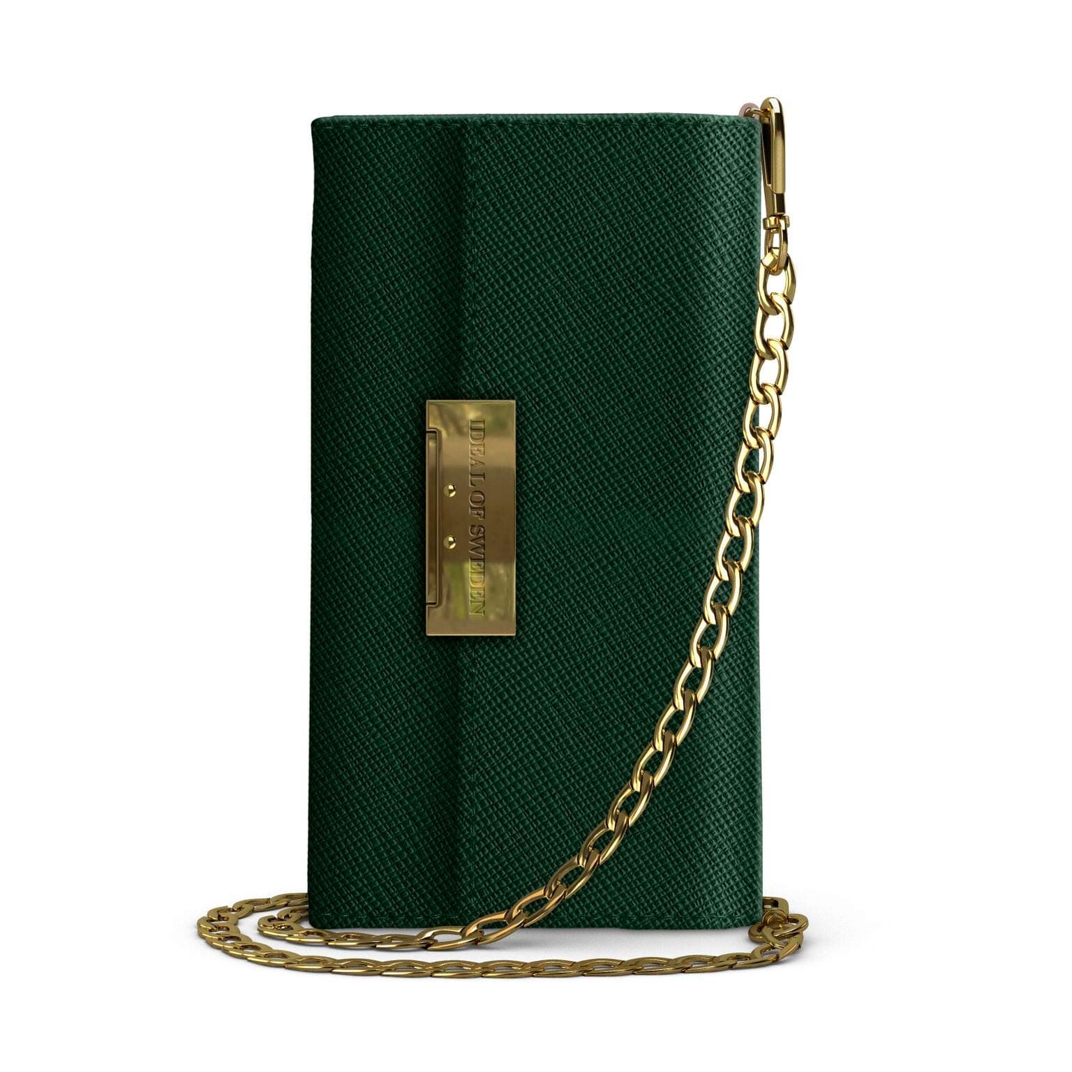 IDEAL OF SWEDEN Kensington Clutch Bag for iPhone X/XS (Green), Green, Small