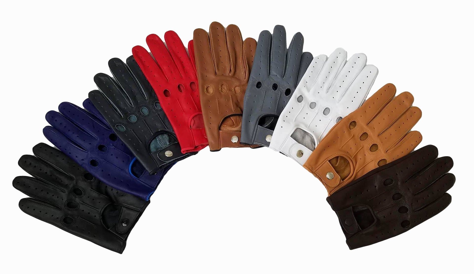 New Genuine Leather Driving Gloves (RED, X-LARGE)