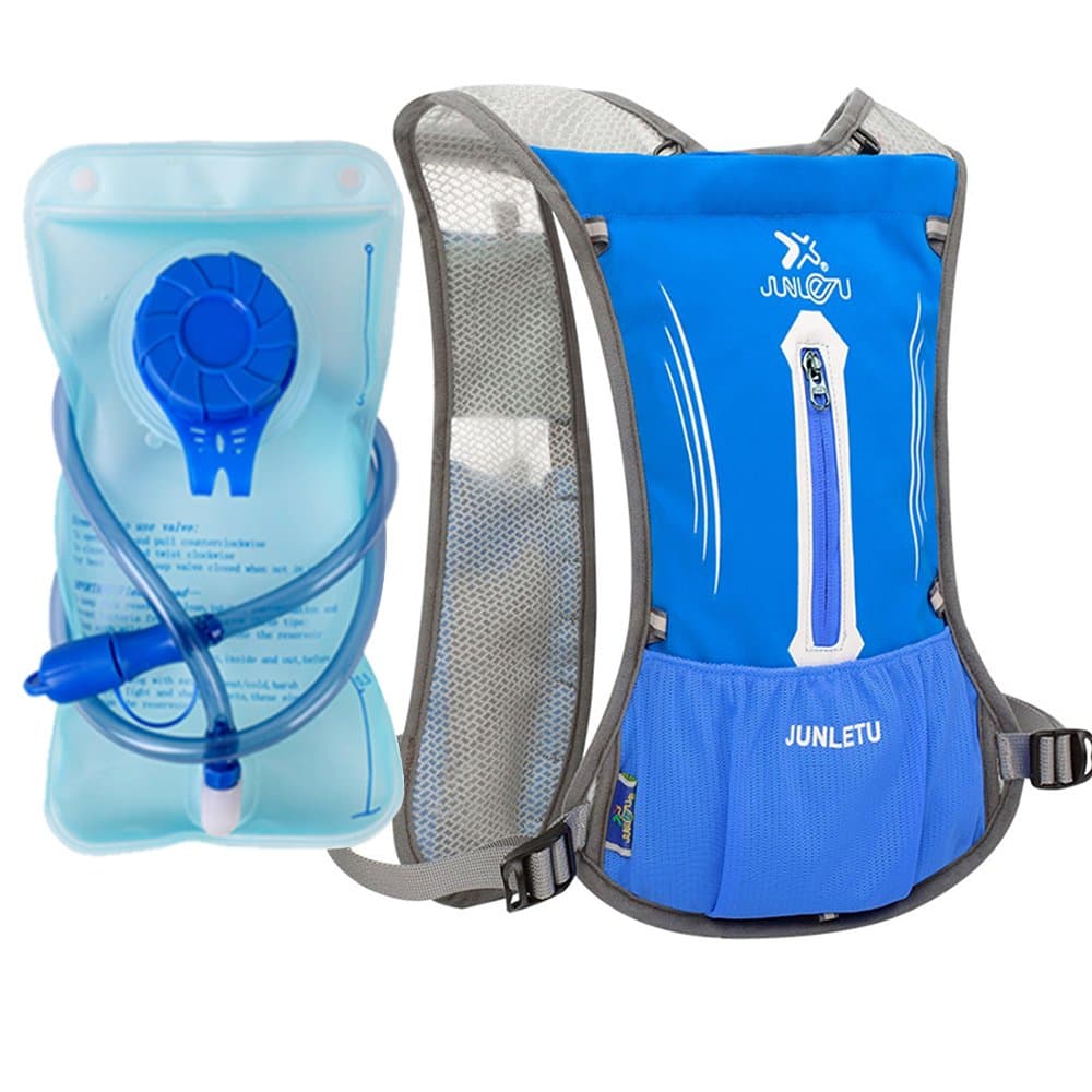 Hydration Pack Backpack HuanLang 2L Lightweight Water Backpack Marathon Running Water Vest with 1.5L Water Bladder for Outdoors Sports Walking Hiking Cycling Climbing Hunting for Men Women Kids (Blue)