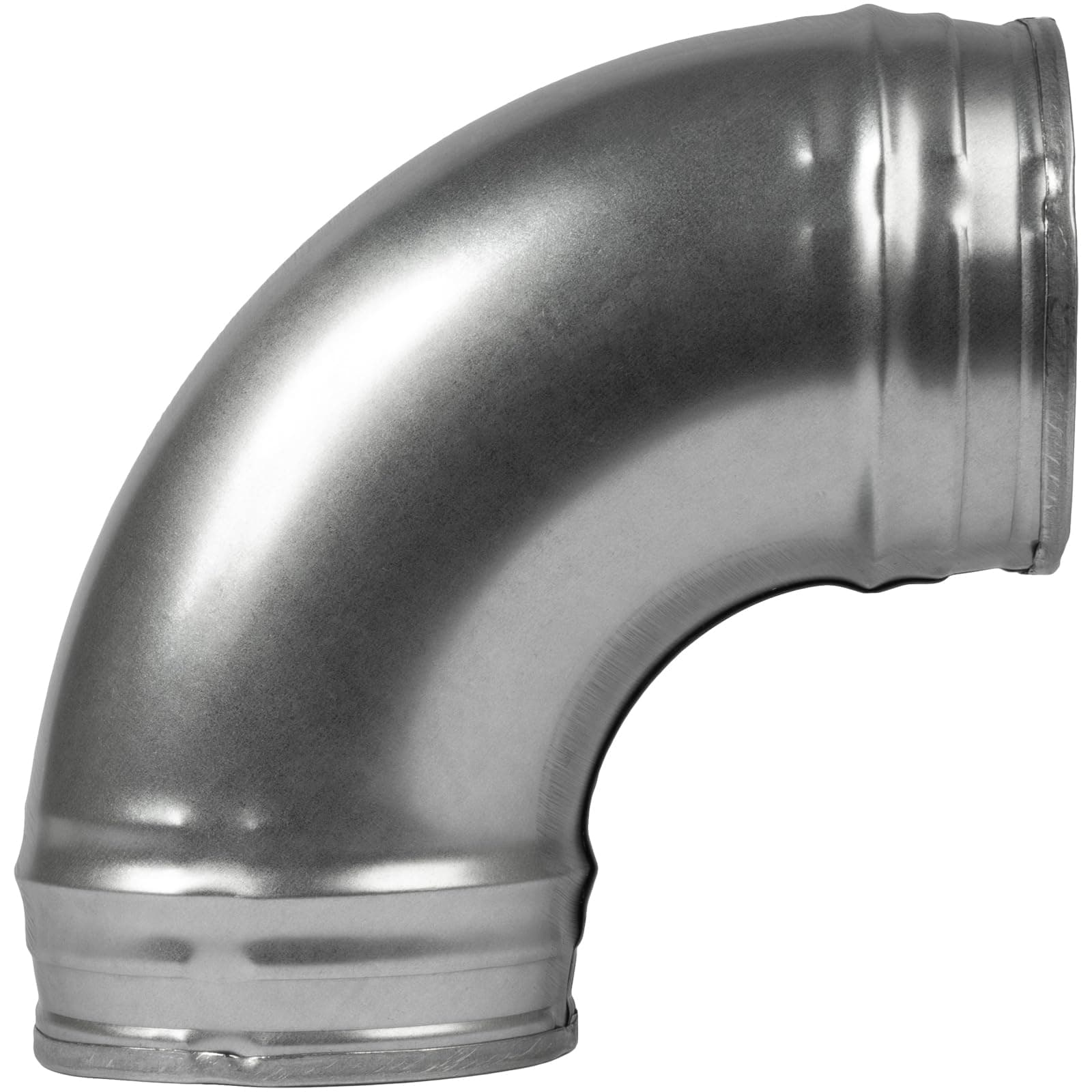 Repa Market 4" Inch 90° Degree Duct Male Fit Connector - Round Metal Inlet-Outlet Elbow Bend - Galvanized Steel Dryer Vent Pipe Adapter for HVAC Home or Industrial Ventilation