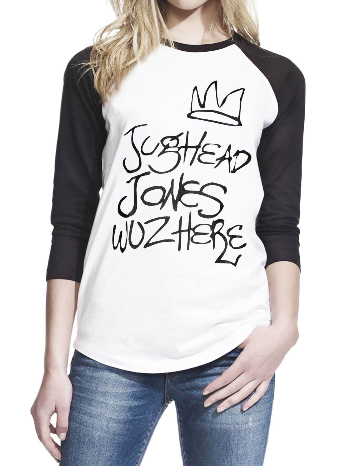 Jughead Jones Wuz Here Teen Women Baseball T-Shirt