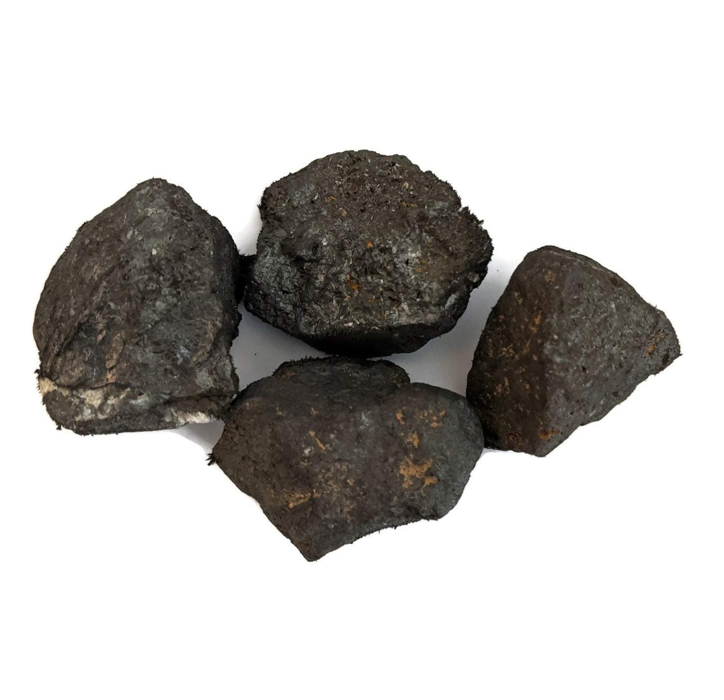 The Geode Mine Naturally Magnetic Lodestone 4 Pieces - Includes Velvet Storage Bag