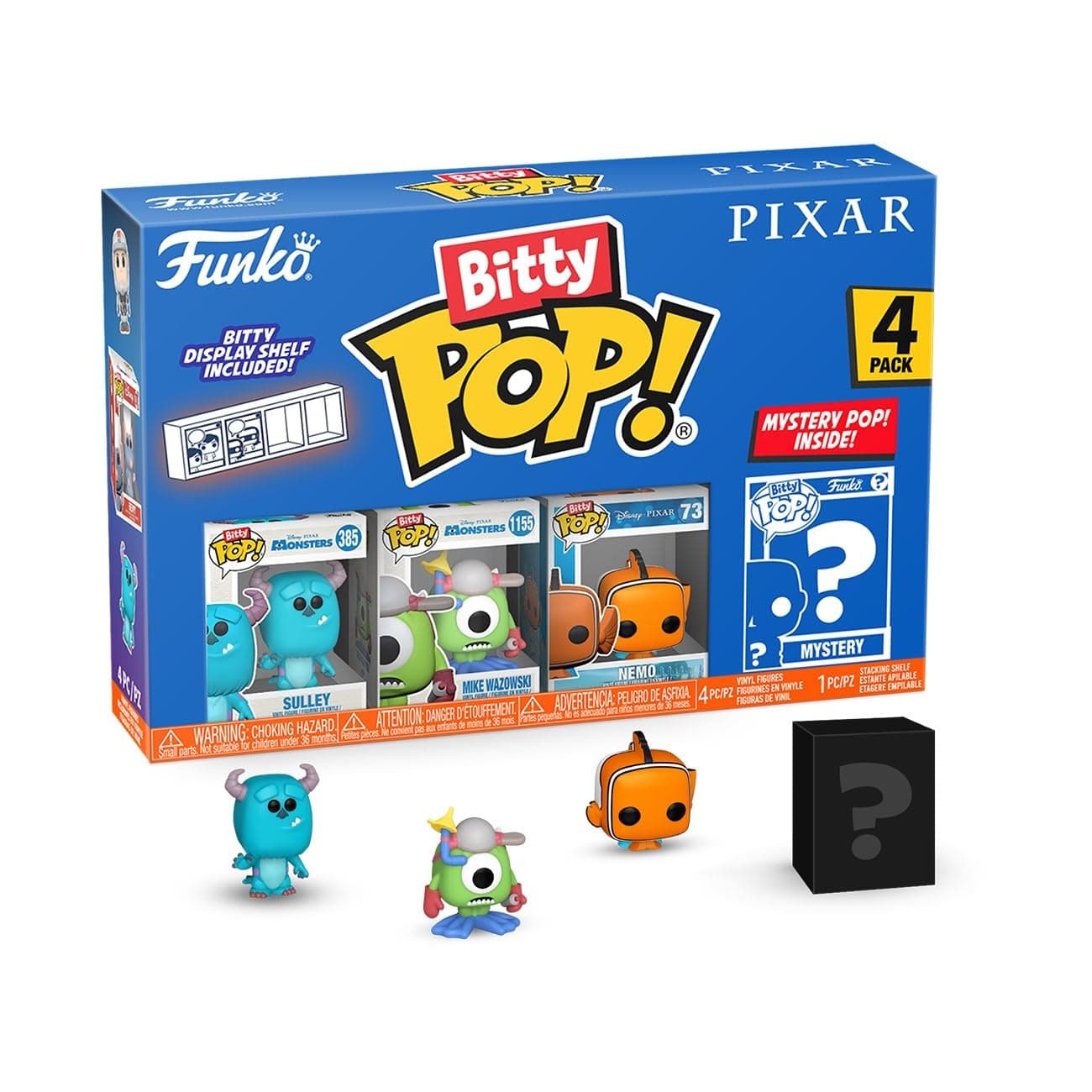 Pixar Monsters Inc. Nemo & Friends Sally Mike Figure Funko Bitty POP! 4-Pack Series 2 Nemo Monsters Inc. Pixar Funko