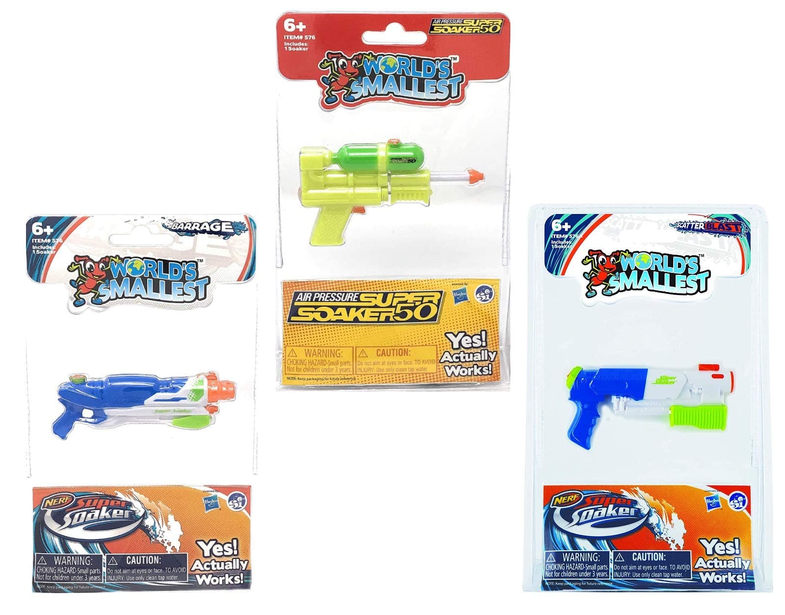 World's Smallest Super Soaker - Set of 3 - SS50 Valley Scatter Blast
