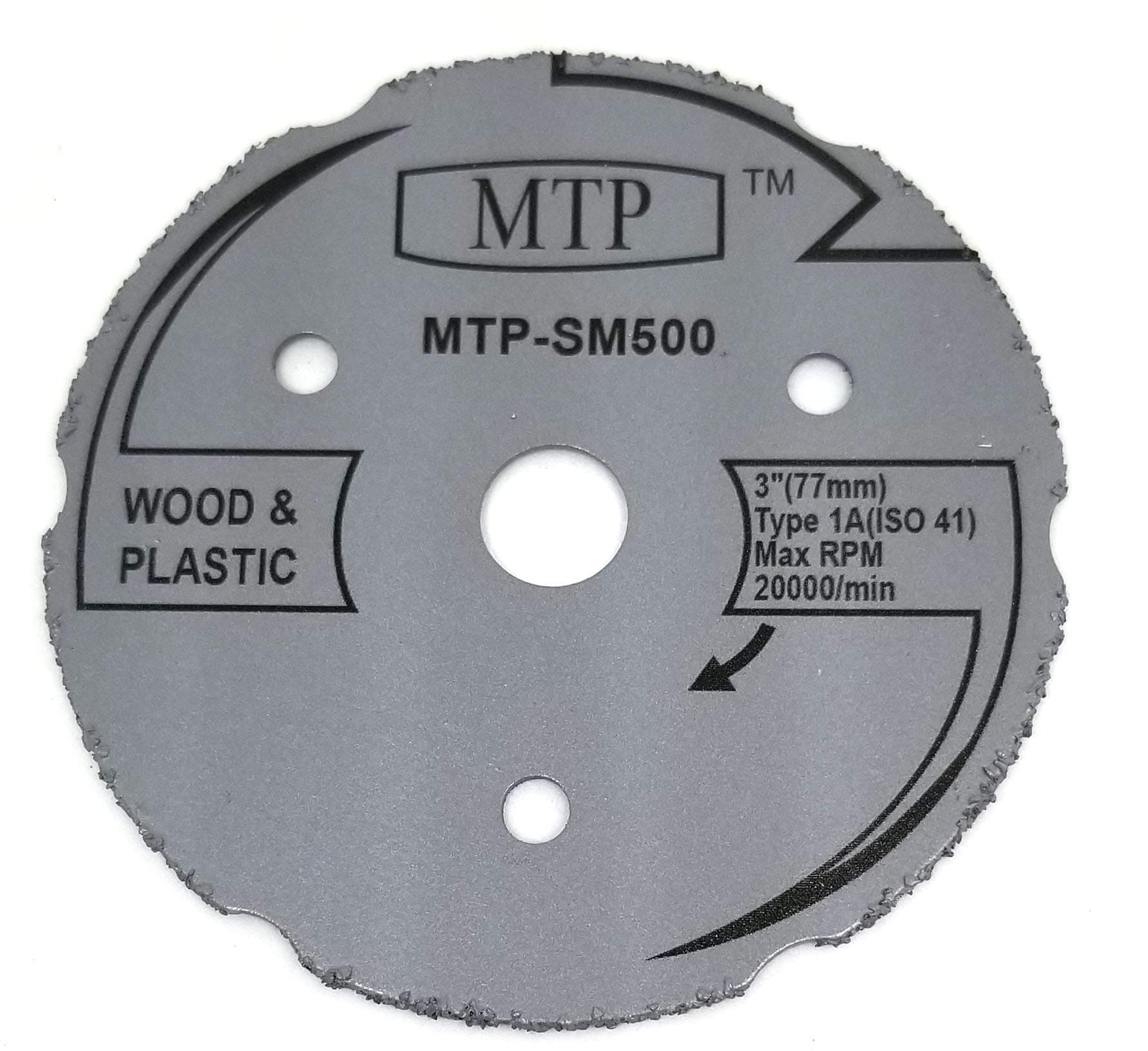 MTP Brand SM500 Saw Max 3" Wood Plastic Segment Carbide Circular Saw compatible to use for Saw Max US40 and Rotozip zipsaw RFS1000 (1) - 7/16" arbor