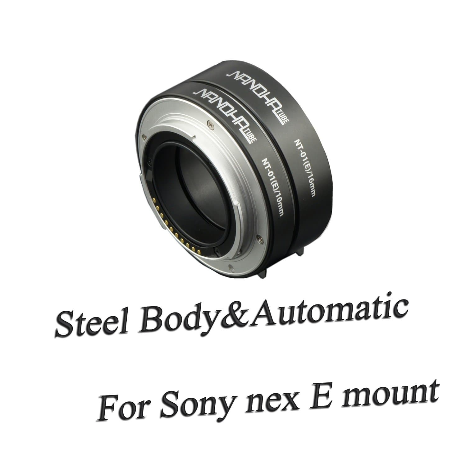 Japan Yasuhara Nanoha Auto Macro Automatic Extension Tube Nt-01(e) Extreme Close up Set DG 10 mm and 16 mm tubes for Sony Mirrorless Digital Camera Nex Series E Mount Nex-7,nex-6,nex-5r,nex-3n,nex-f3,nex-5n,nex-5c,nex-c3