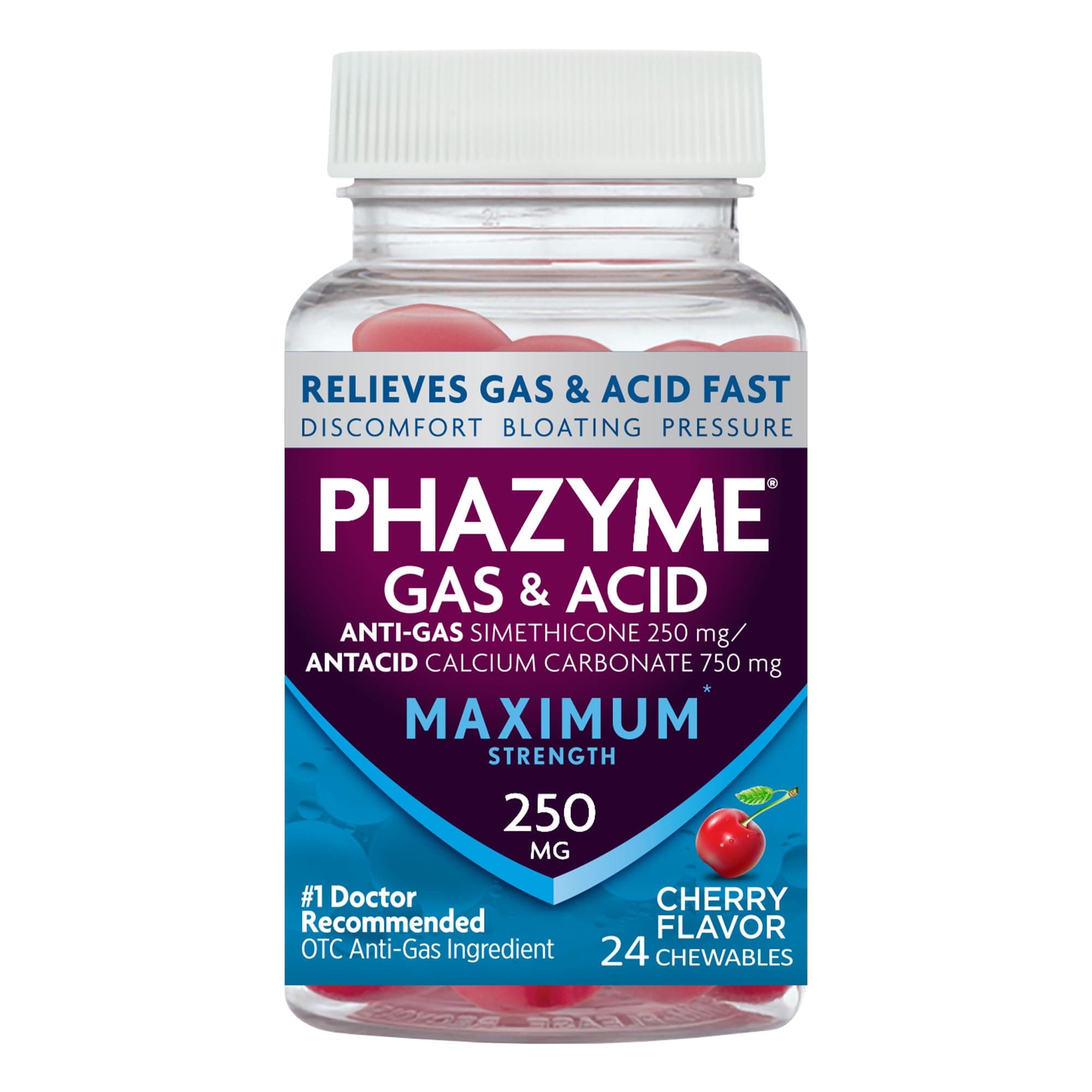 Phazyme Maximum Strength 250 mg Gas & Acid Relief