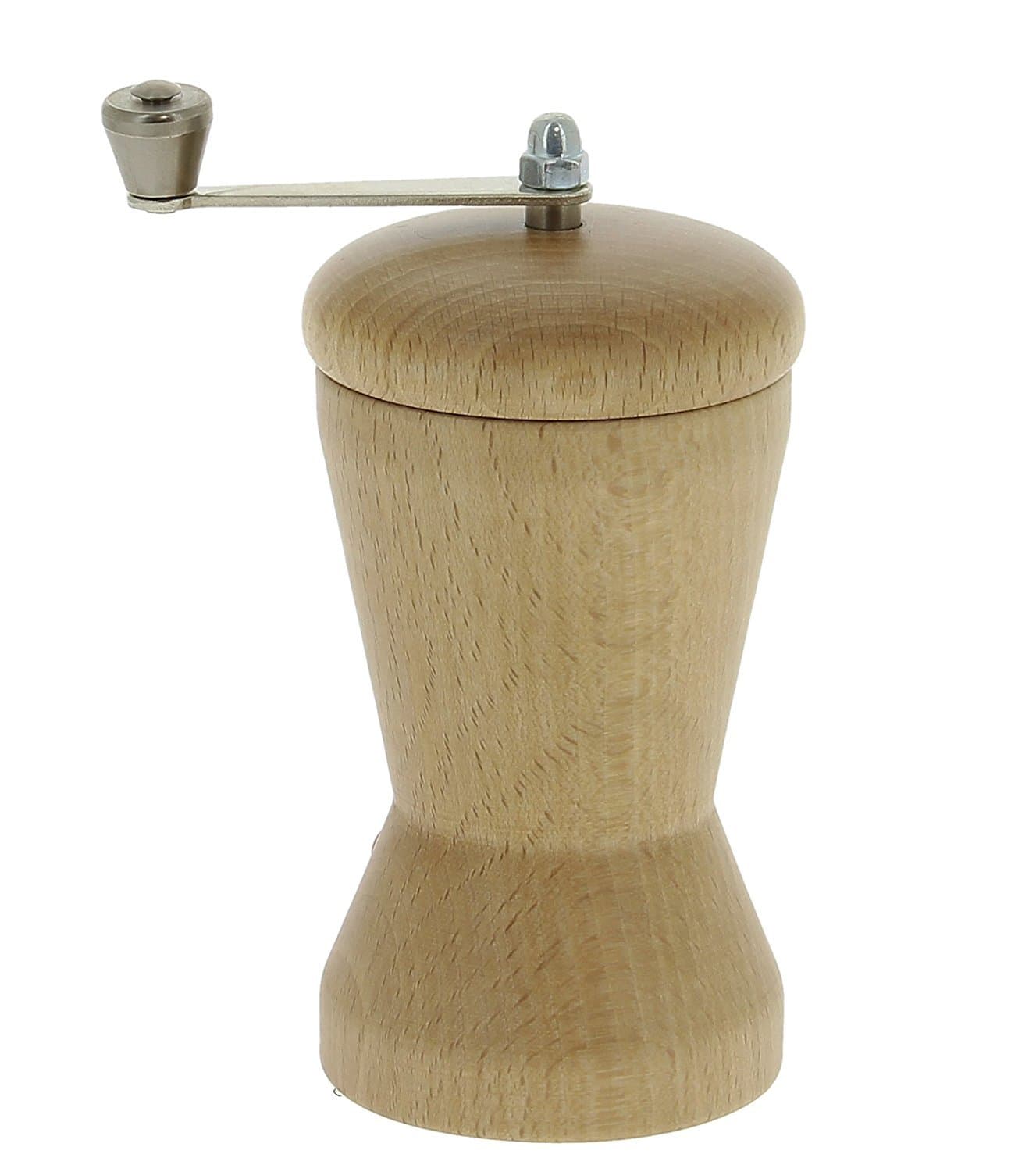 3-7/8-Inch Nutmeg Mill, Beech Wood with Crank, Natural