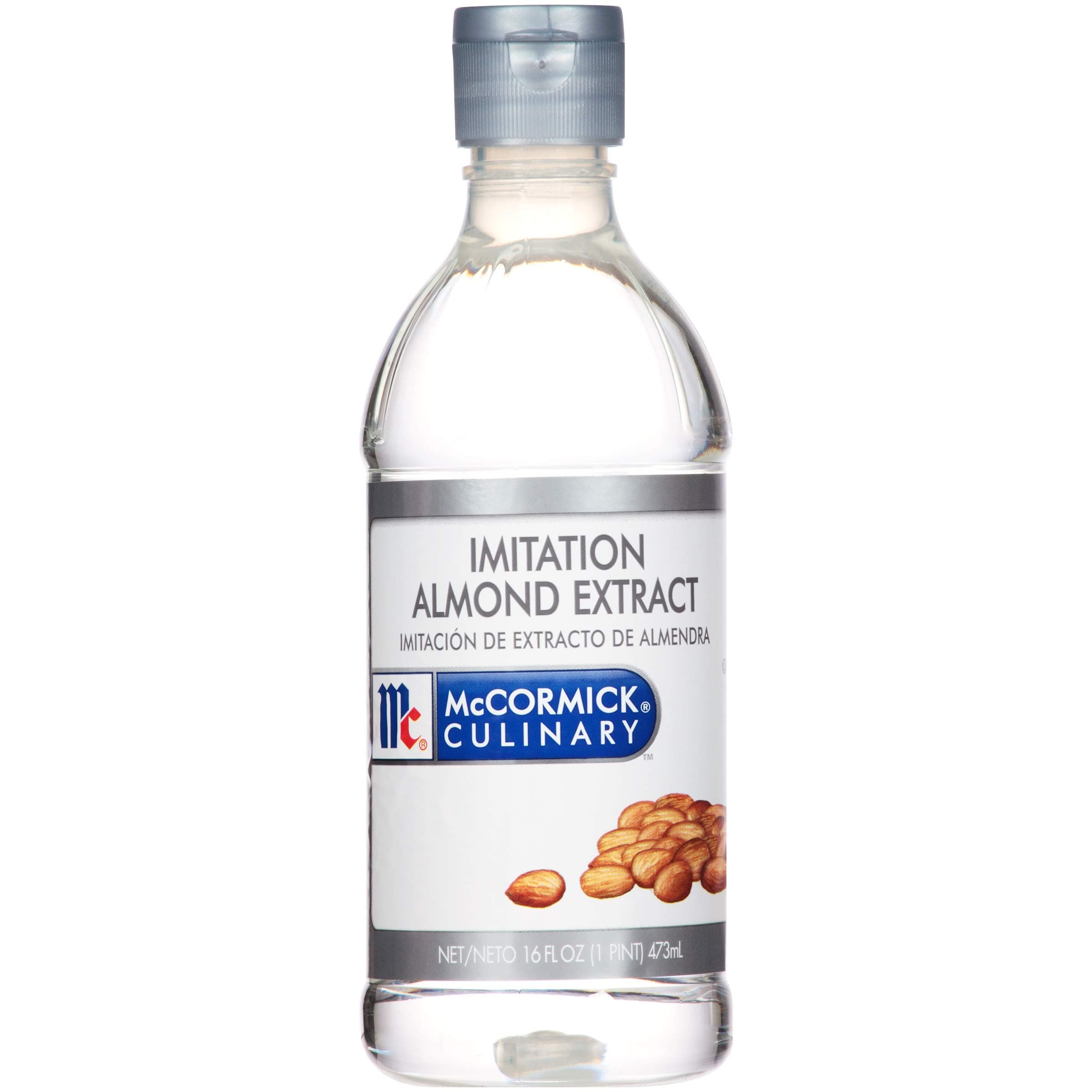 Imitation Almond Extract, 16 fl oz - One 16 Fluid Ounce Bottle of Clear Almond Extract for Baking, Best in Baked Goods, Desserts, Beverages and More