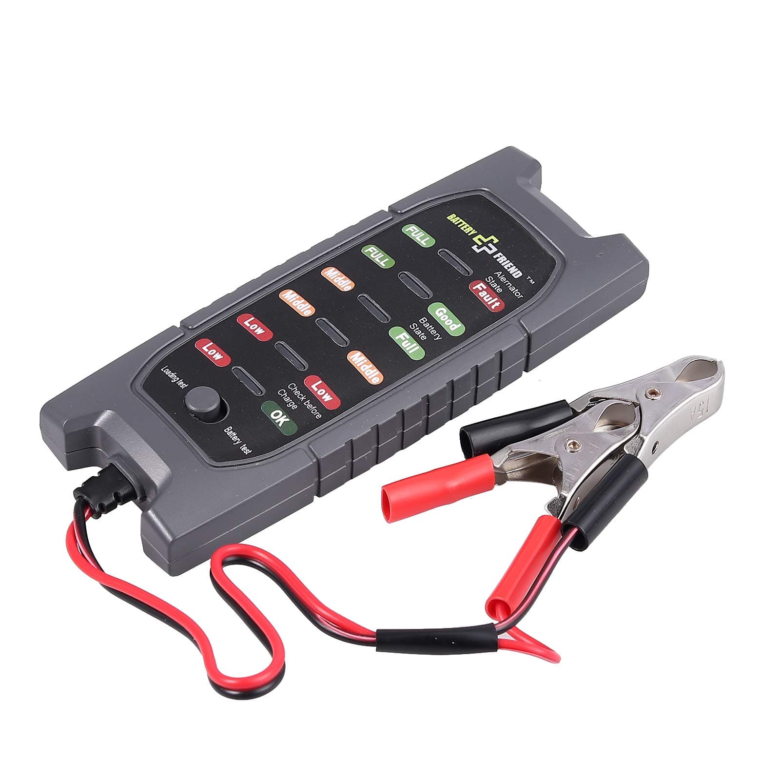 VINTEAM Car Battery Tester 12V 6 LED Display Digital Alternator Tester, Multi Functions Tester for Car Motorcycle