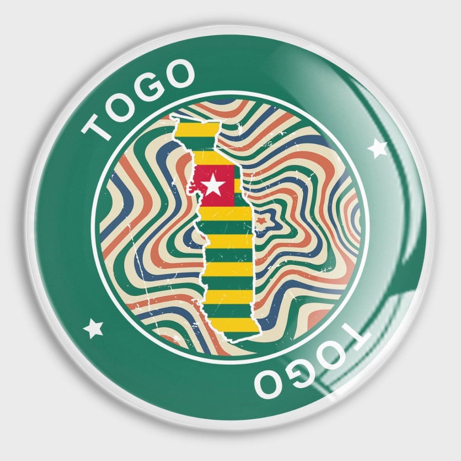 ArogGeld It's in My DNA Togo Flag Glass Magnets Refrigerator Holiday Flags Cute Magnets Patriotic Flag Magnets for Fridge Decorative Magnets for Fridge Cute Decor for Home Kitchen