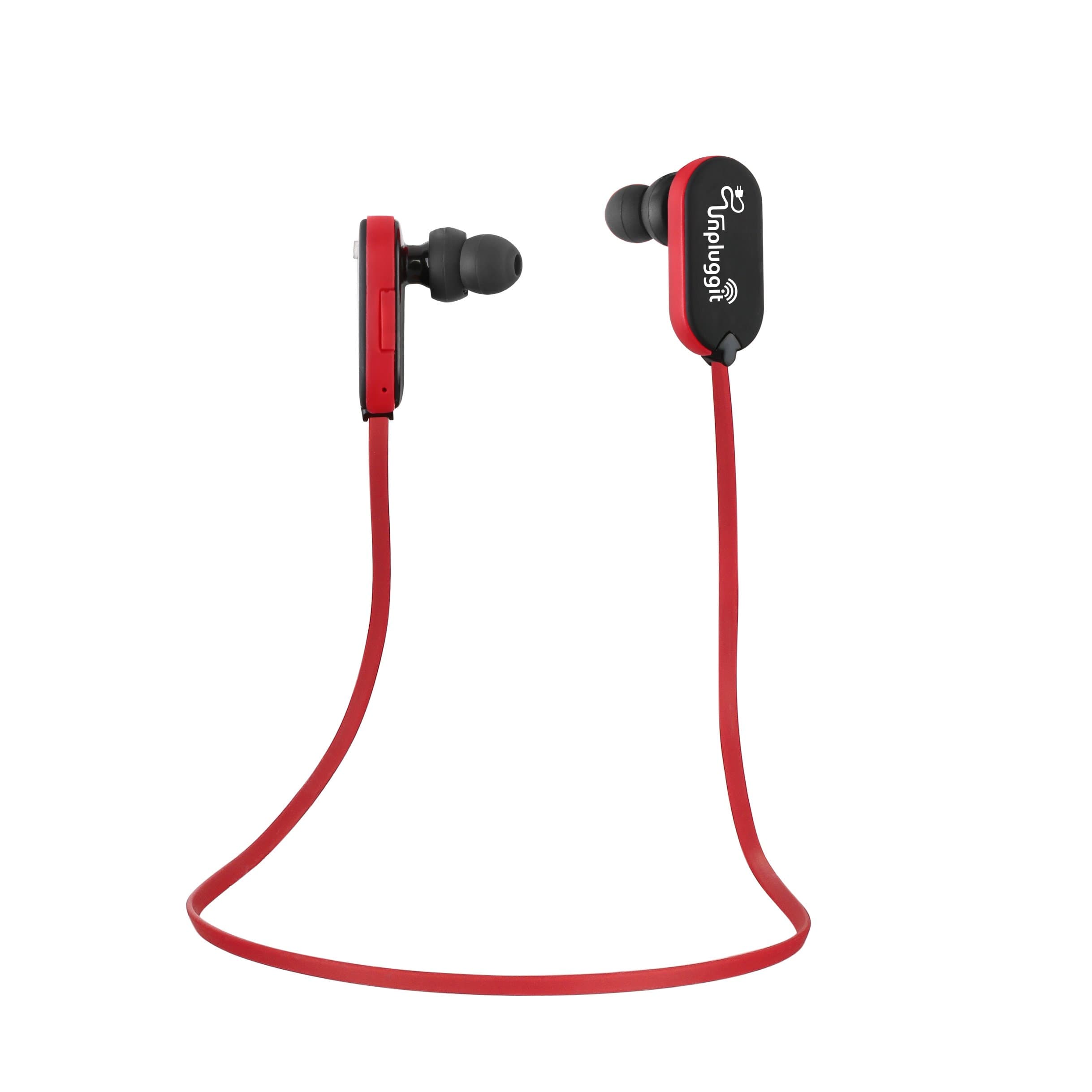 Wireless Bluetooth Unpluggit Earbuds, Noise Cancelling with Microphone v4.1 (red)