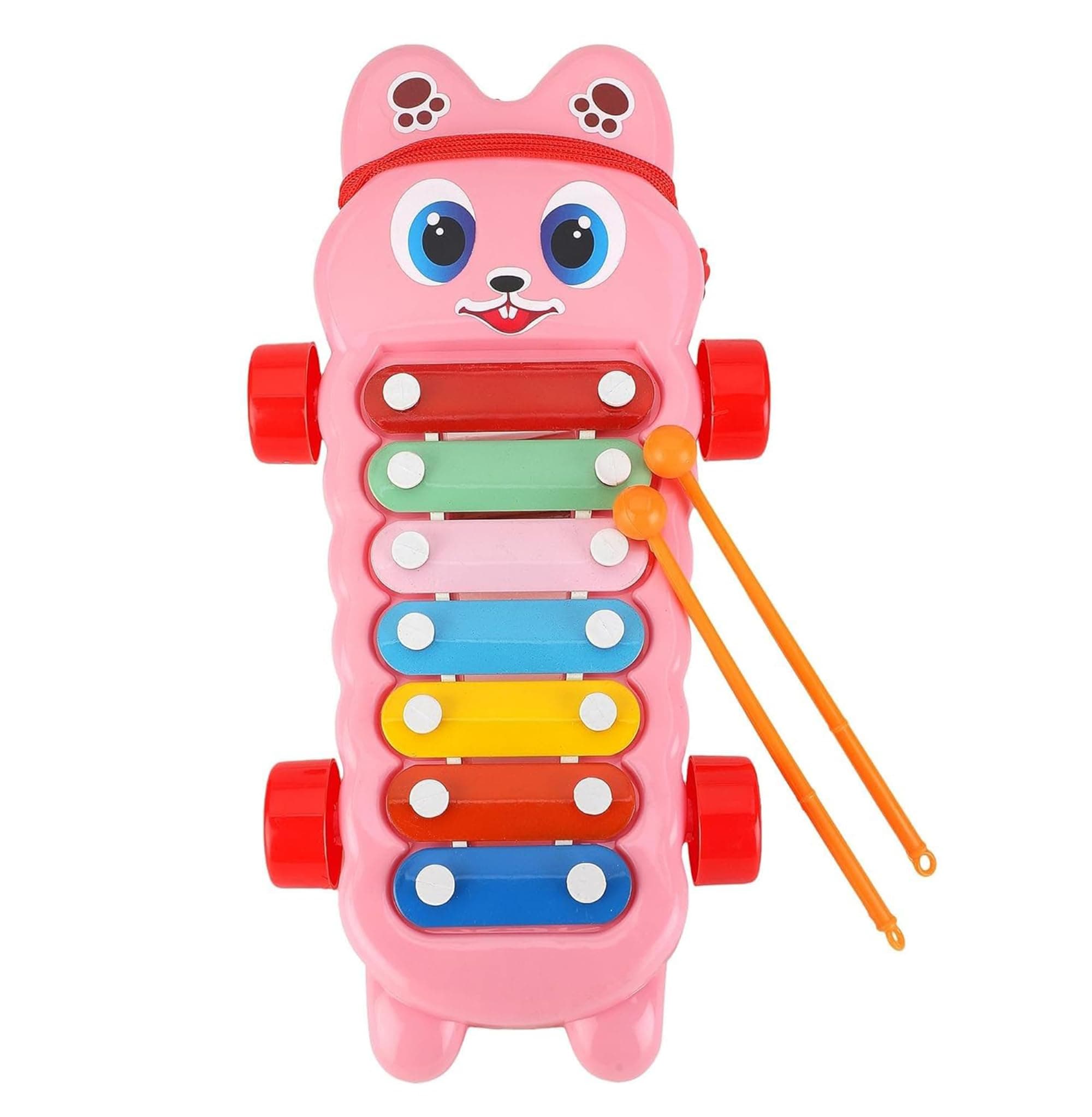 Xylophone Musical Toy for Kid (1-3Year Old) I Toddlers Babies Kids Girls, Boys I 2-in-1 Piano Combined I Safe for Drum Sticks for Fast and Fun Learning Pink