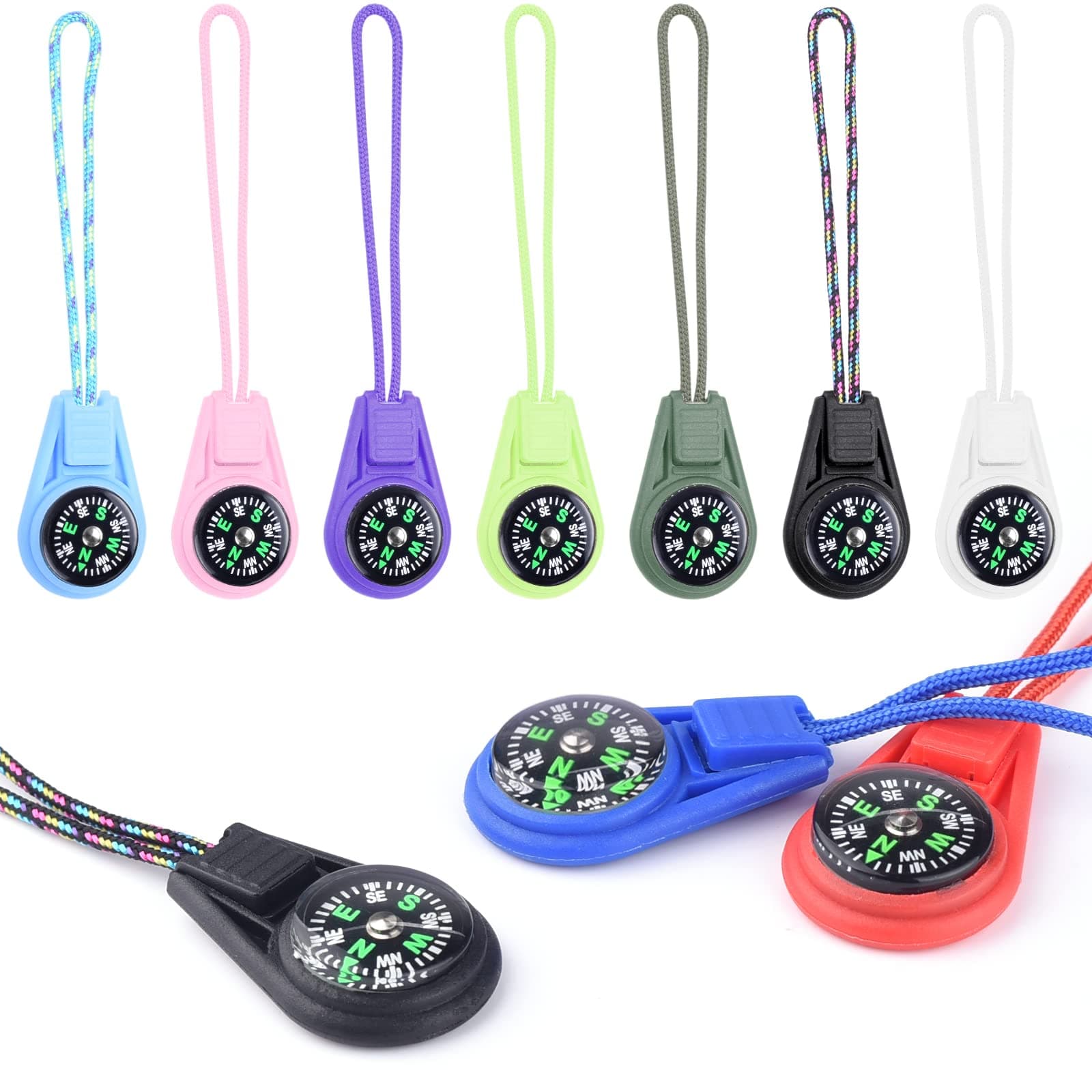 Mini Compass for Kids Compass Keychain，Button Compass Bulk kit，Paracord Hiking Survival Small Compasses，Kids Scout Compass.