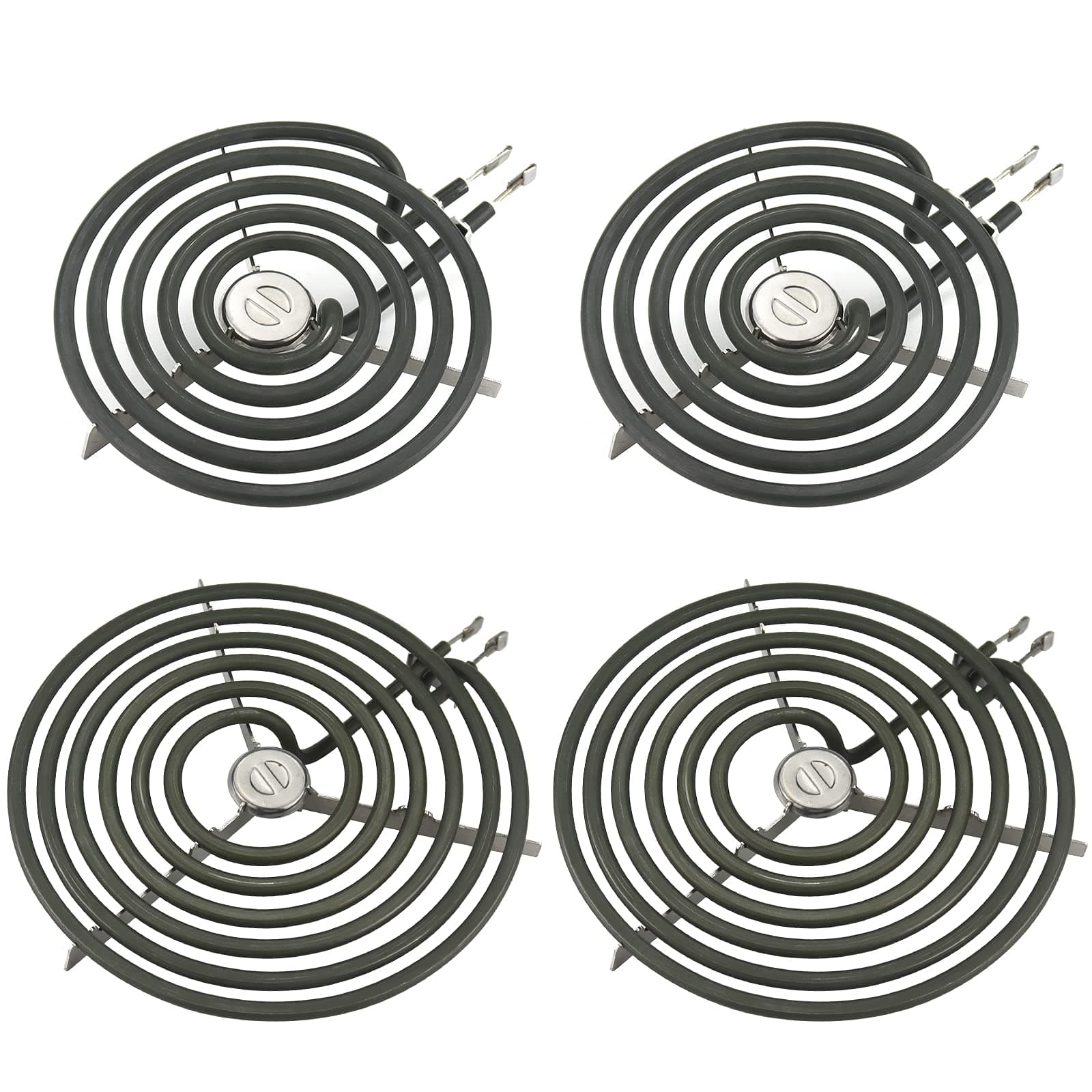 Blutoget WB30M1 WB30M2 Electric Stove Burner Replacement - Range Stove Top Surface Element Burner Kit - Replacement for GE Hotpoint Ken-more Electric Range Stove - Includes 2 6-Inch and 2 8-Inch