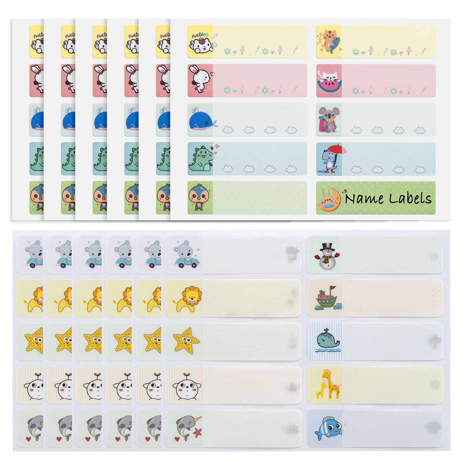 Baby Bottle Labels for Daycare, Waterproof, Self-laminating, Dishwasher Safe, Washable, 120 PCS Kids School Supplies Name Labels Stickers for Plastic Water Bottle, Food Container, Sippy Cup, Lunch Box