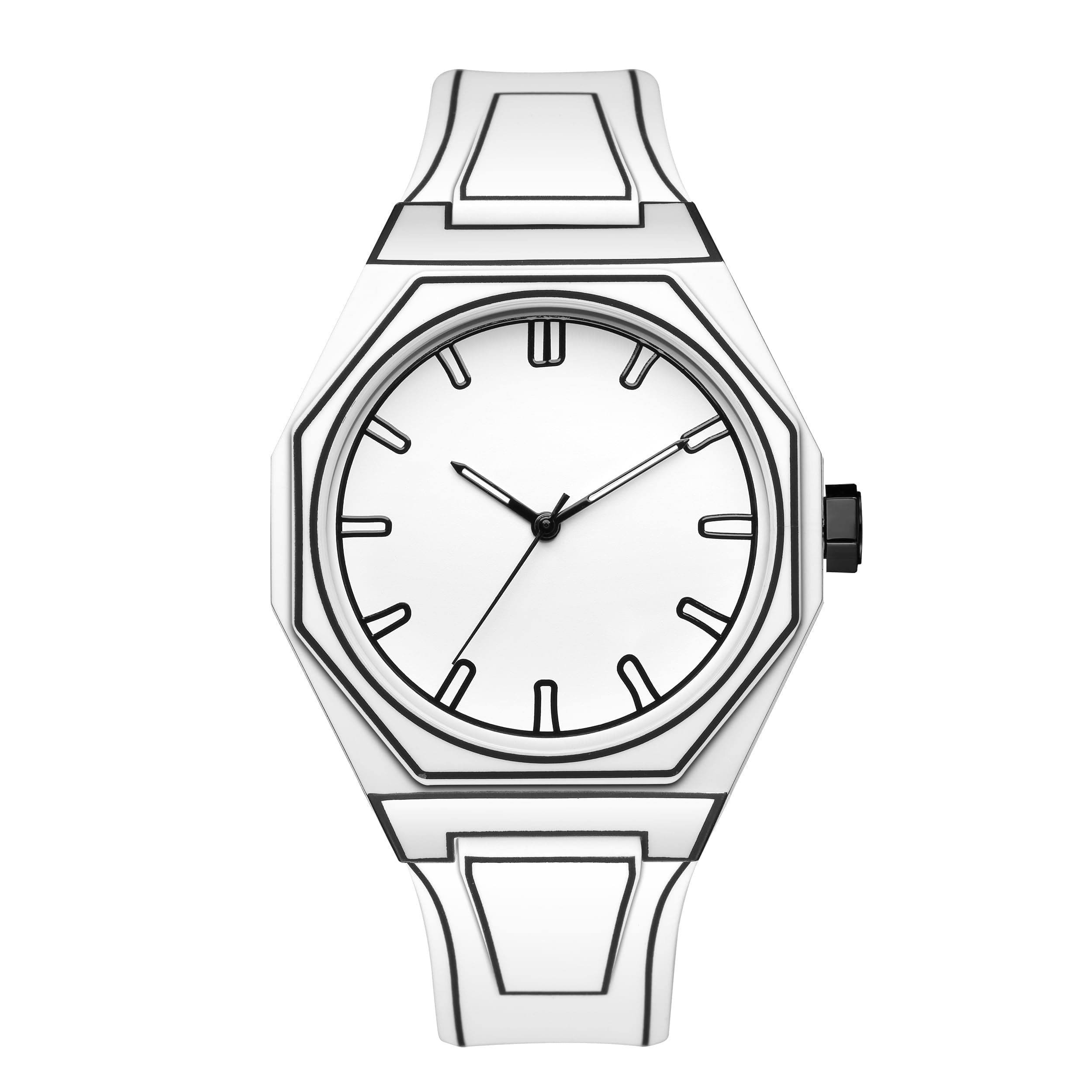 Creative Sketch Watch Sports Fashion Quartz Minimalist Black and White Anime Series Watch