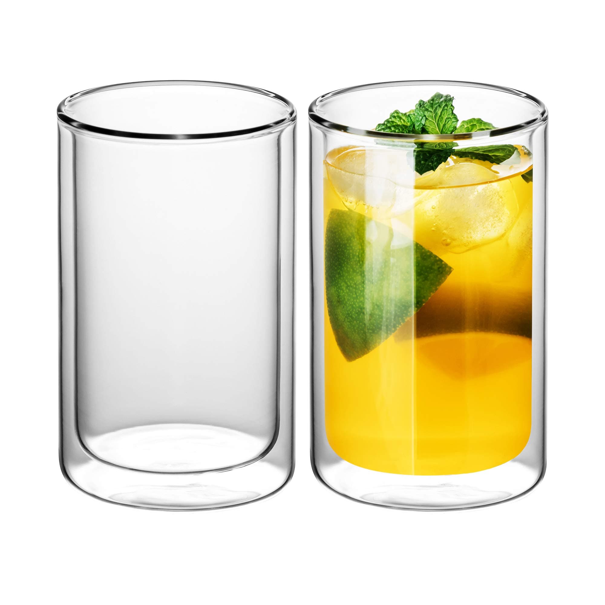 GAIWAN Double Walled Thermo Insulated Glass, ICEGOLD330-T, 12 oz, Set Of 2