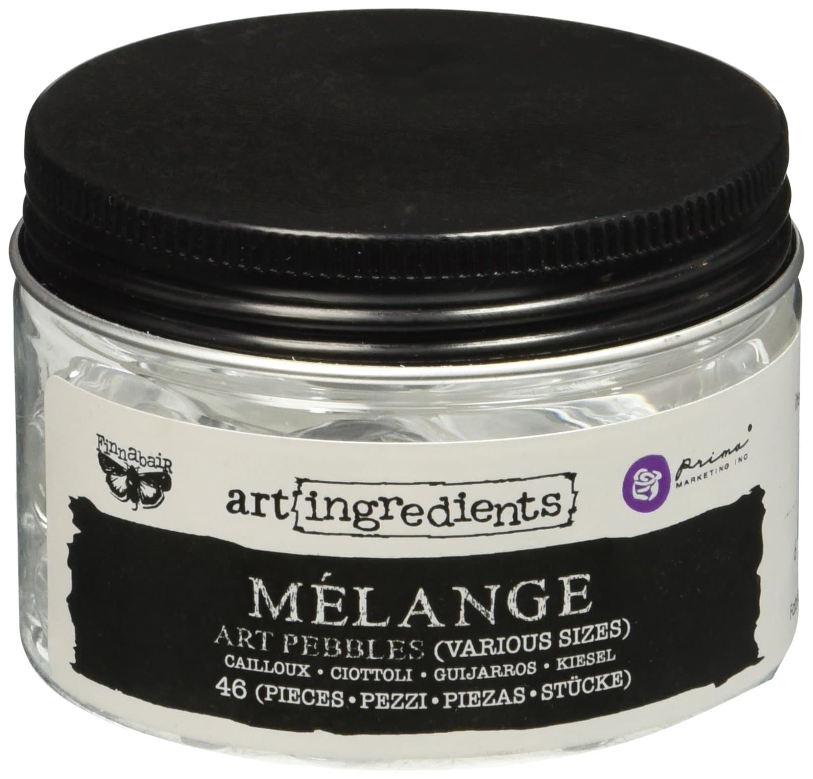 PRIMA MARKETING INC Finnabair Art Ingredients Melange Art Pebbles 4-Assorted Sizes, Other, Multicoloured