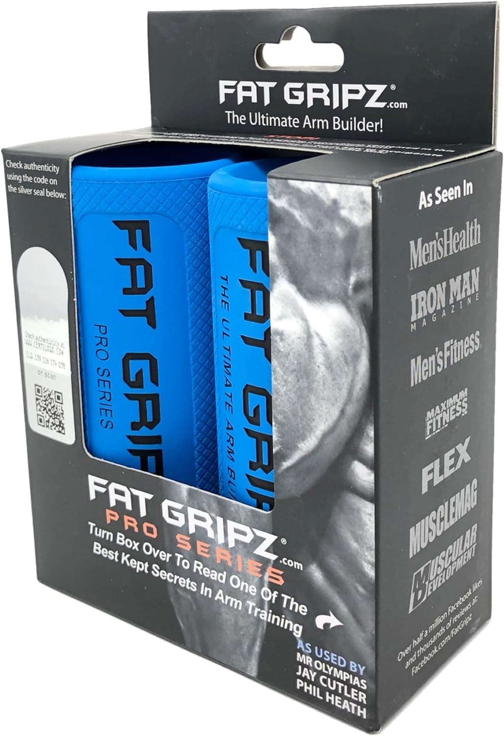 Fat Gripz - The Simple Proven Way to Get Big Biceps & Forearms Fast Used by Many NFL Players & Special Forces Soldiers (2.25 Outer Diameter)