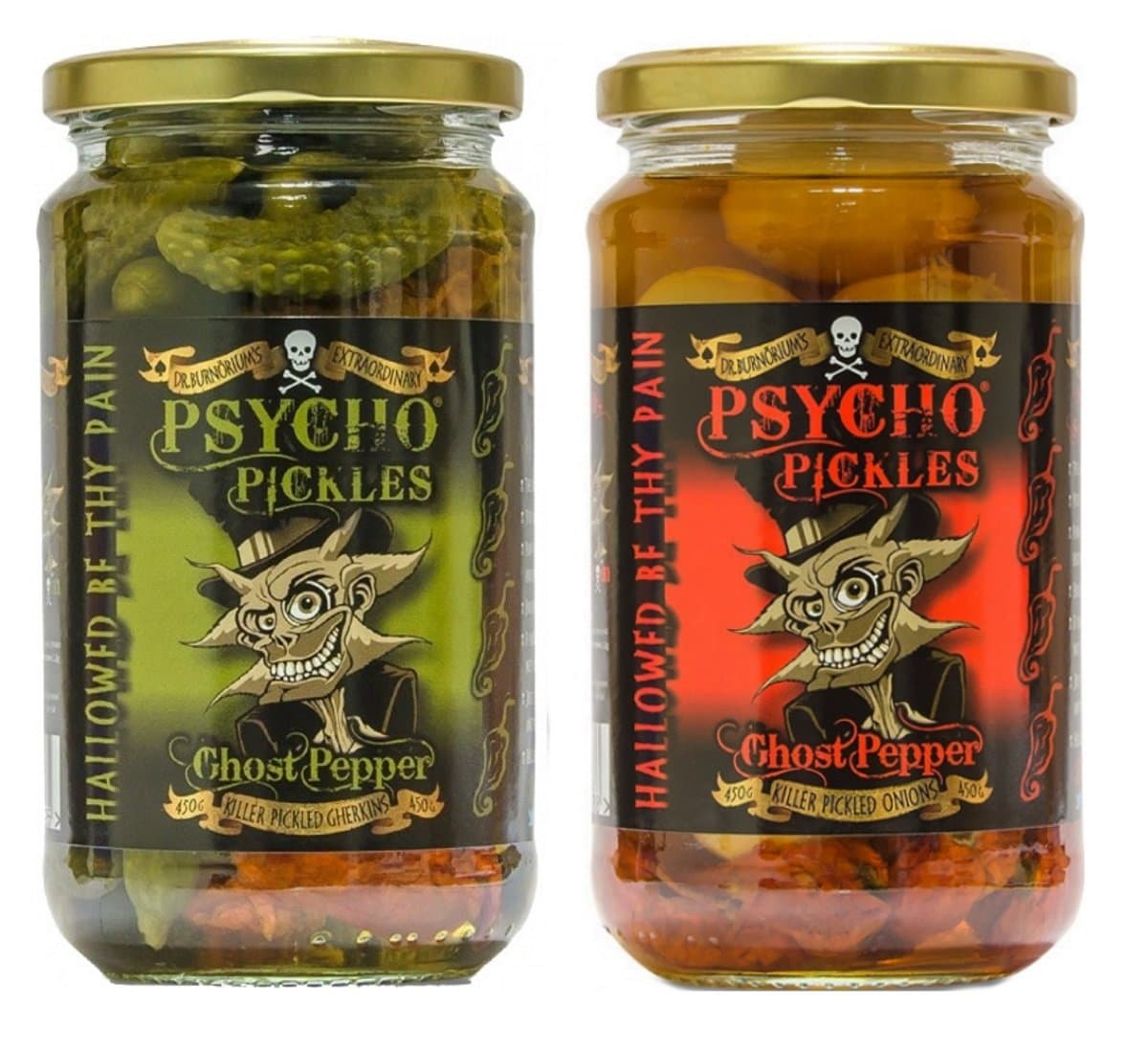 Pickles Combo - Ghost Pepper Pickled Onions and Ghost Pepper Pickled Gherkins