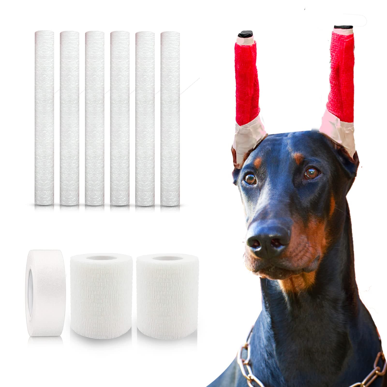 Doberman Dog Ear Posting Kit, Dog Ear Stand Up Support Tool, Dogs Ears Tap for Doberman Pinscher