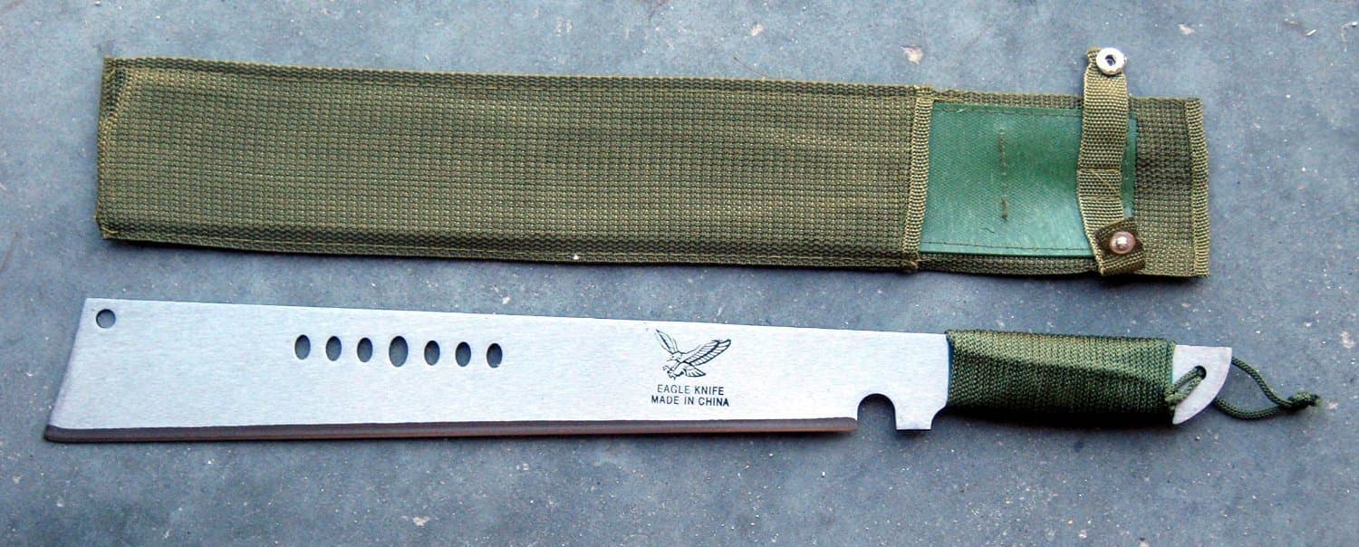 Eagle Knife Heavy Duty Cane/Brush Cutter Machete Machette with Sheath