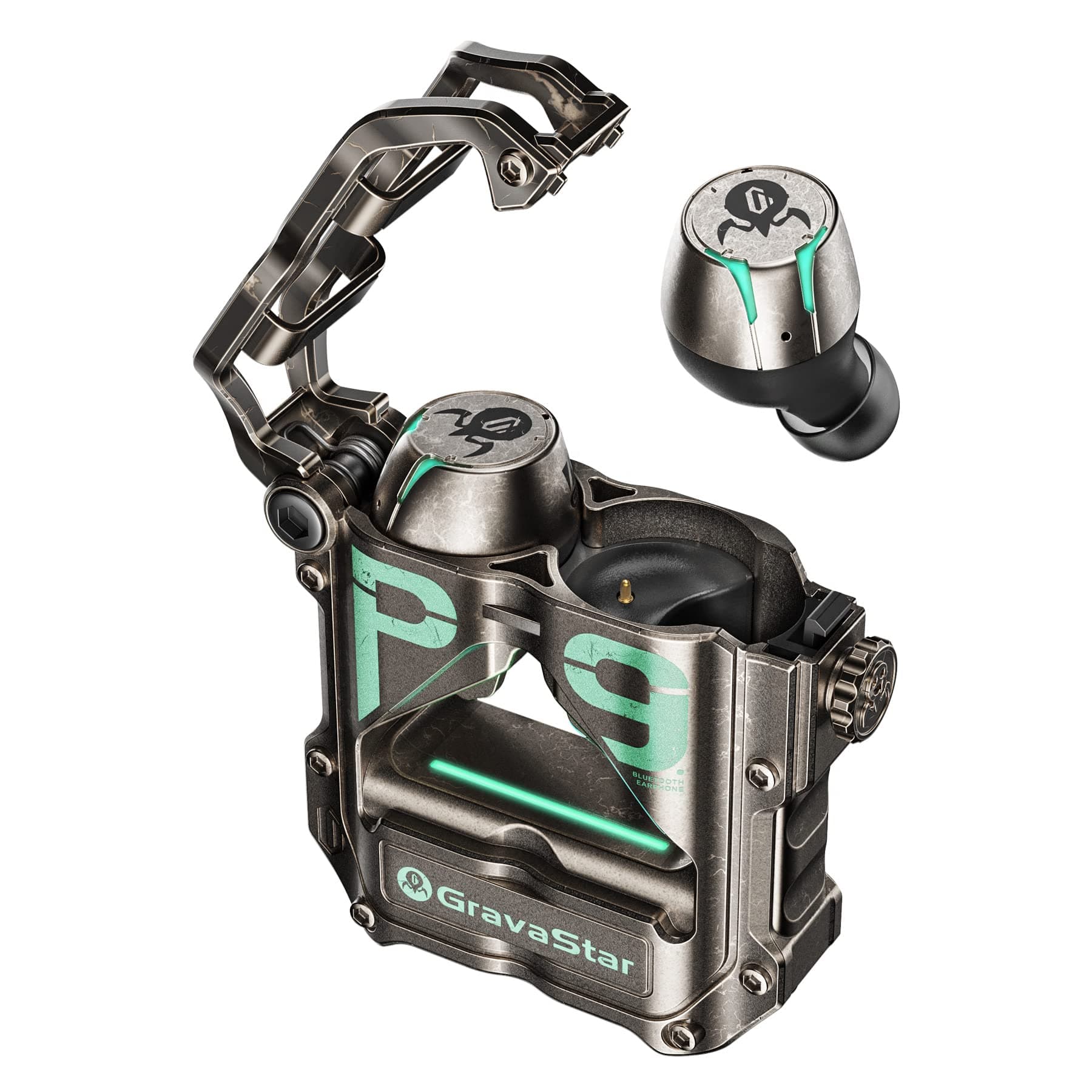 Gravastar P9_Wdg Tws Pro Wireless Earbuds Lights Gray