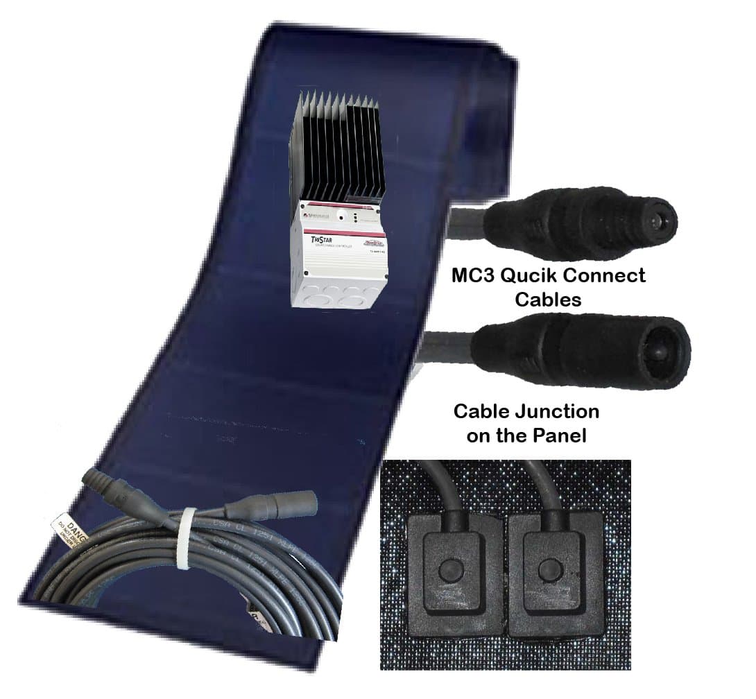 544 watt Solar Battery Charging Kit 12v or 24v Flexible Panel Peel & Stick Solar Panels