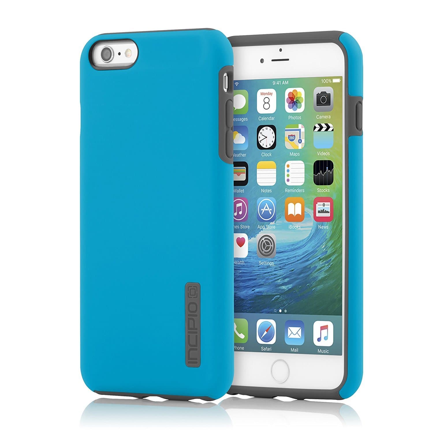 Incipio DualPro Hard Shell Case for iPhone 6 Plus - Cyan/Charcoal,IPH-1195-CYNGRY