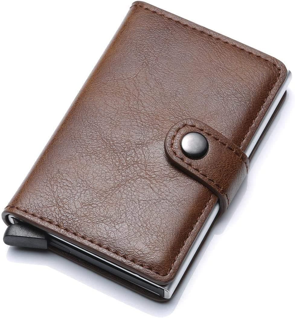 anti-theft RFID Wallet Credit Card Wallet Card & ID Cases Purse Money Cash Holder - brown